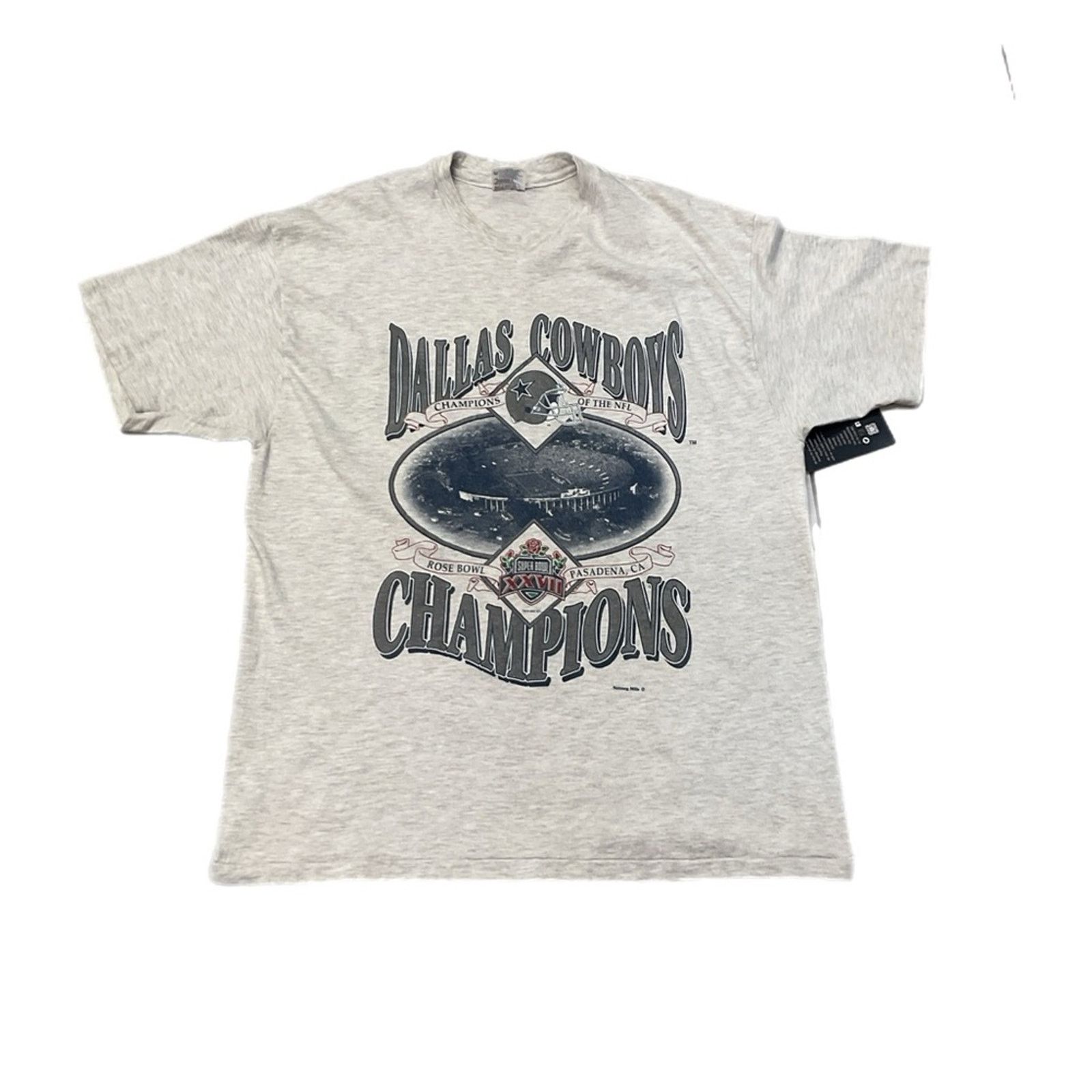 Hanes 1992 Dallas Cowboys Rose Bowl Champions T-Shirt Size US XL / EU 56 / 4 - 1 Thumbnail