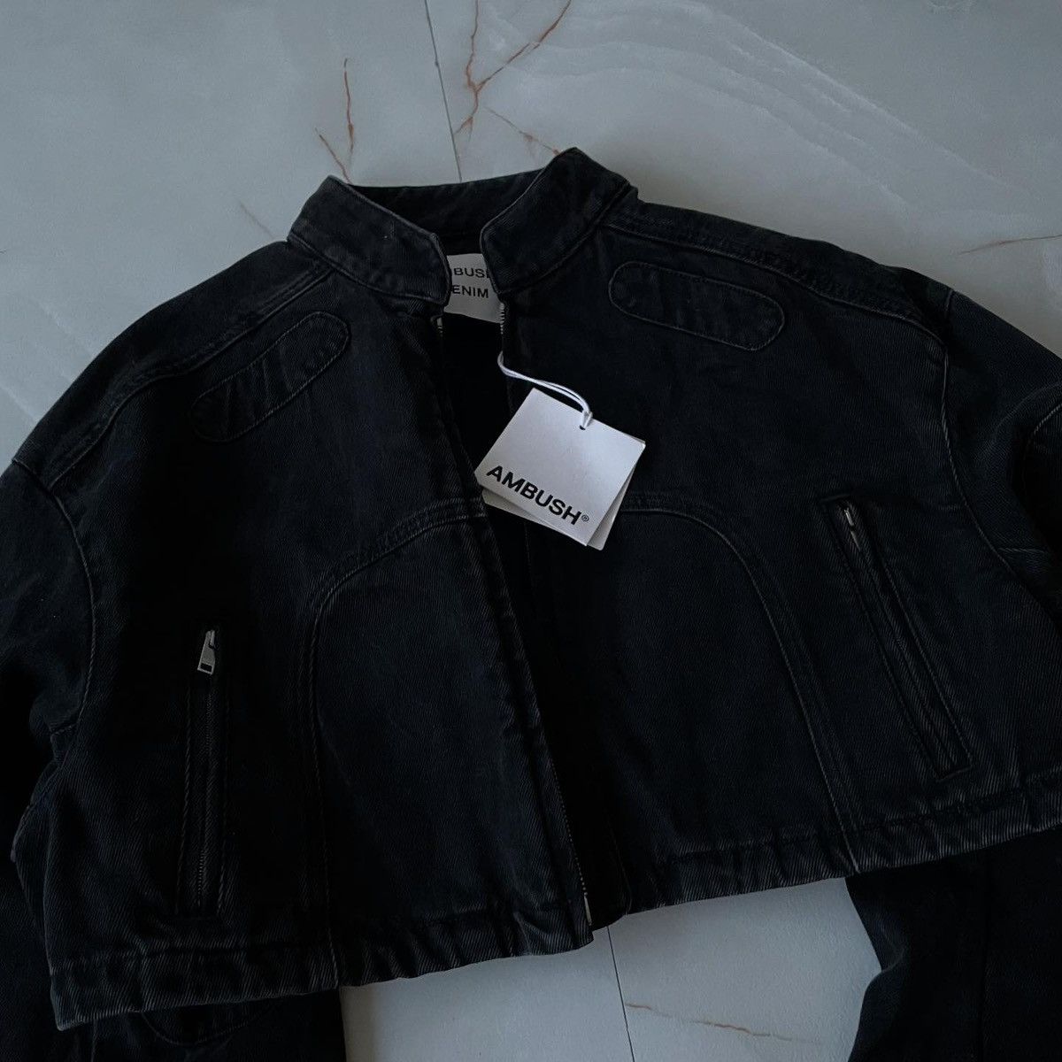 Ambush Design DENIM CROPPED BIKER JACKET AMBUSH Size S / US 4 / IT 40 - 2 Thumbnail