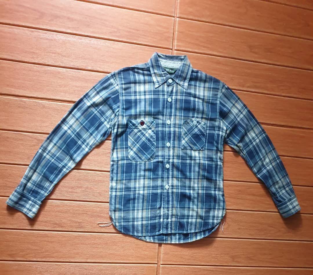 FOB Factory 💥Fob Factory checkered Japanese brand chambray shirt Size US S / EU 44-46 / 1 - 6 Thumbnail