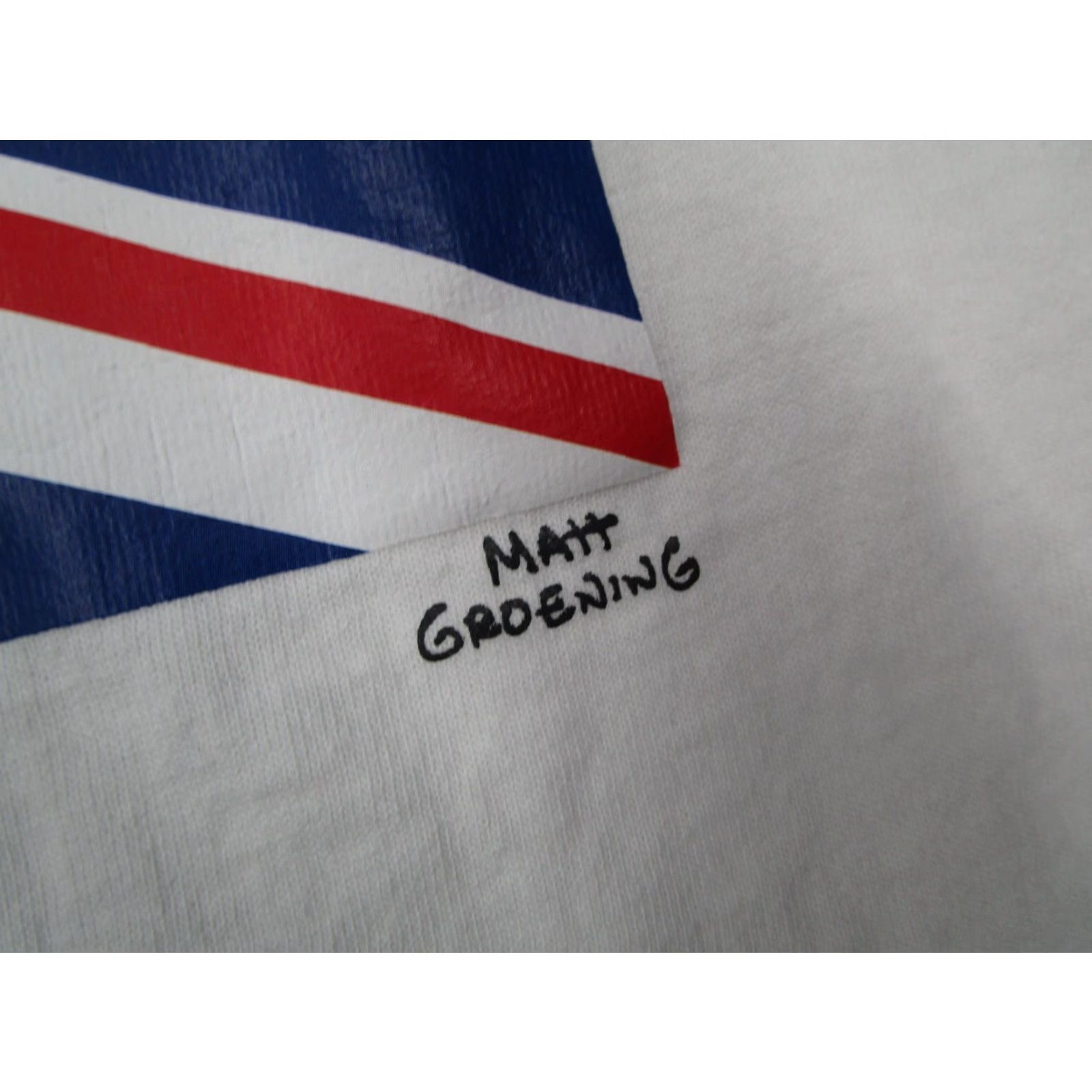 Fruit Of The Loom The Simpsons Shirt Mens Medium White Homer Simpson Union Jack England 2012 Size US M / EU 48-50 / 2 - 6 Thumbnail