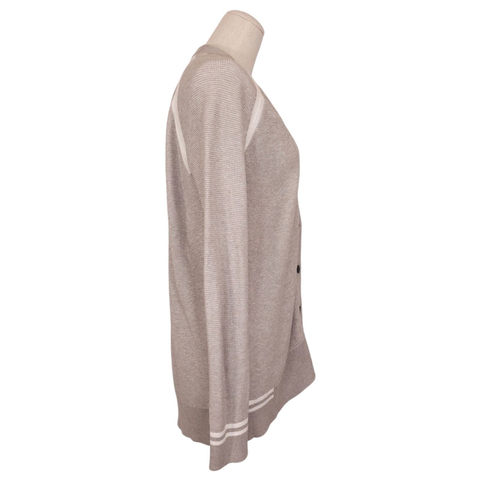 ATM ATM Raglan Sleeve Schoolboy Cardigan Gray Sz Medium Size M / US 6-8 / IT 42-44 - 4 Thumbnail