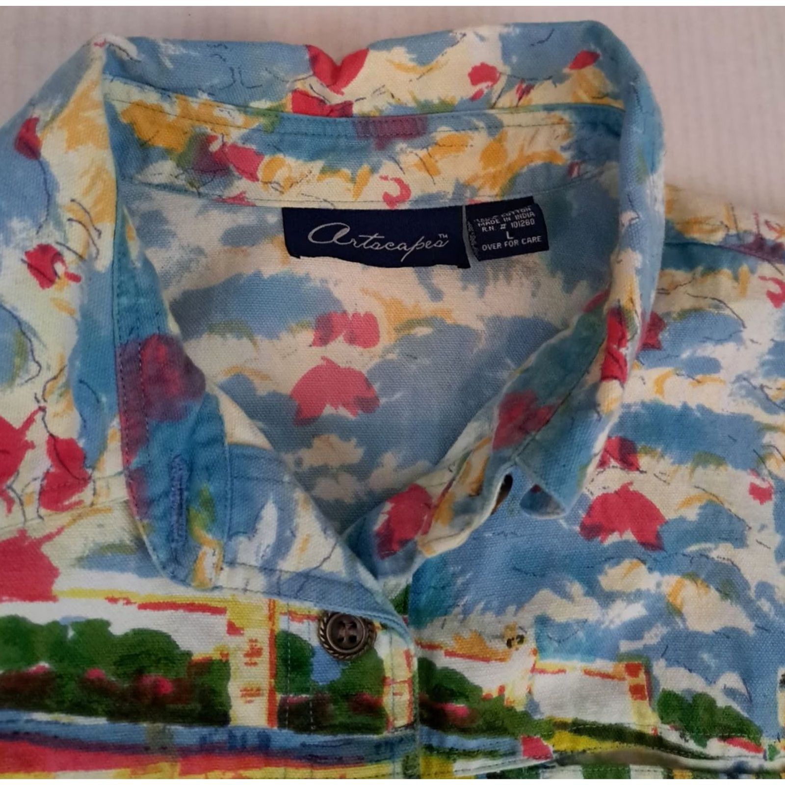 Vintage Vintage Artscape Venice Italy - Front & Back Print Shirt - Large Size LG Size L / US 10 / IT 46 - 2 Thumbnail