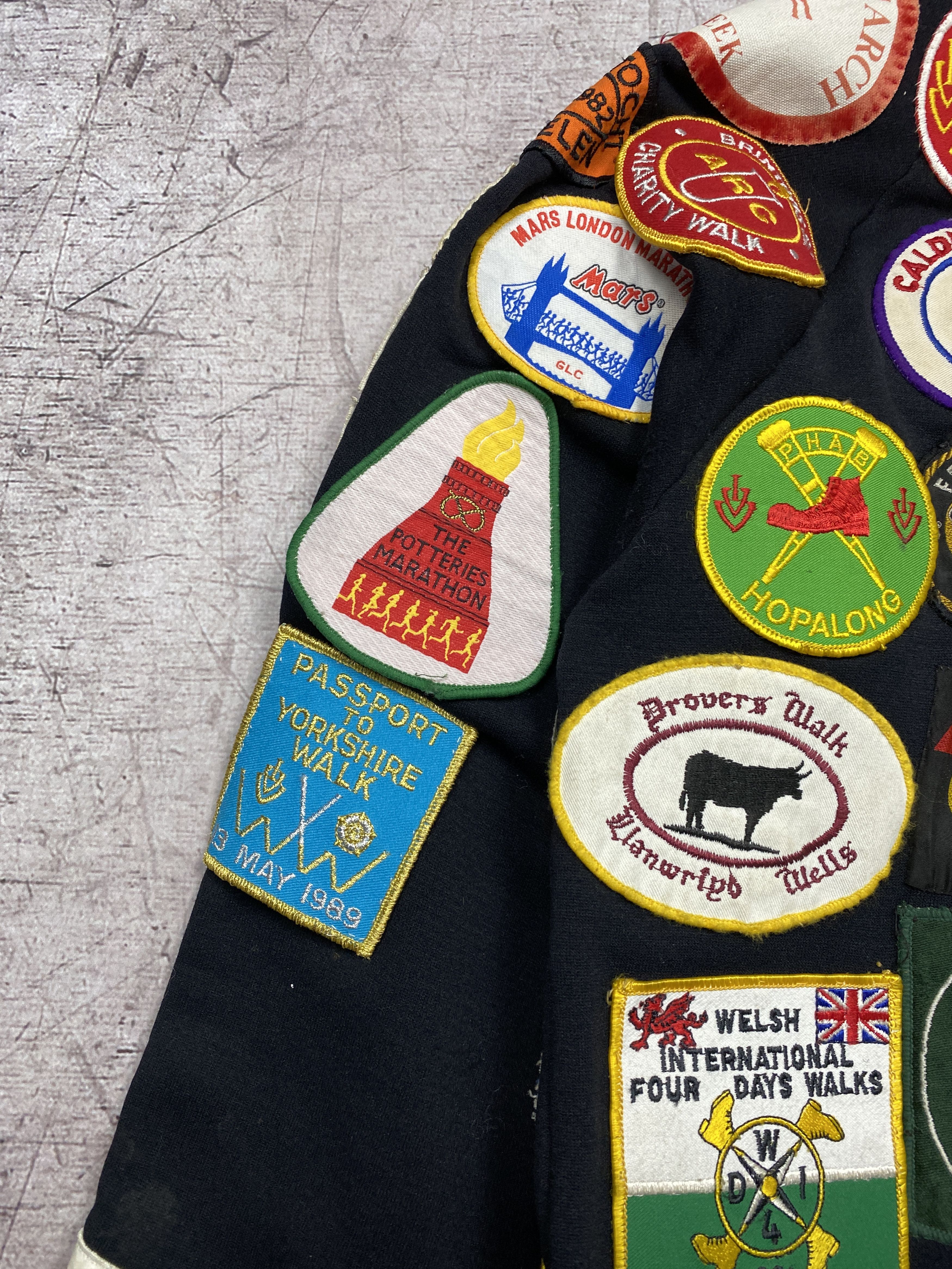 Vintage Vintage 1980’s Patch Covered Mens Bomber Jacket Size US L / EU 52-54 / 3 - 7 Thumbnail