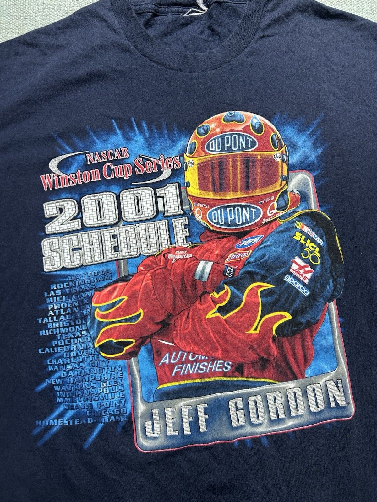 Vintage Vtg graphic t shirt 2001 Winston cup nascar Jeff Gordon XL Size US XL / EU 56 / 4 - 2 Thumbnail