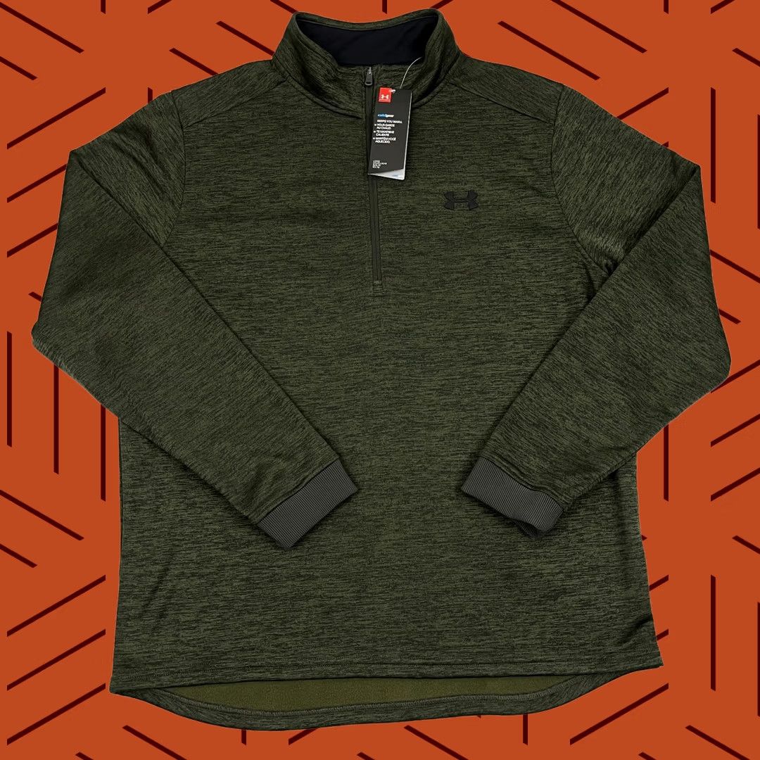Under Armour VINTAGE: No Under Armour ColdGear Pullover Men XL Green Fleece Quarter Zip Golf Pullover NEW Size US XL / EU 56 / 4 - 1 Thumbnail