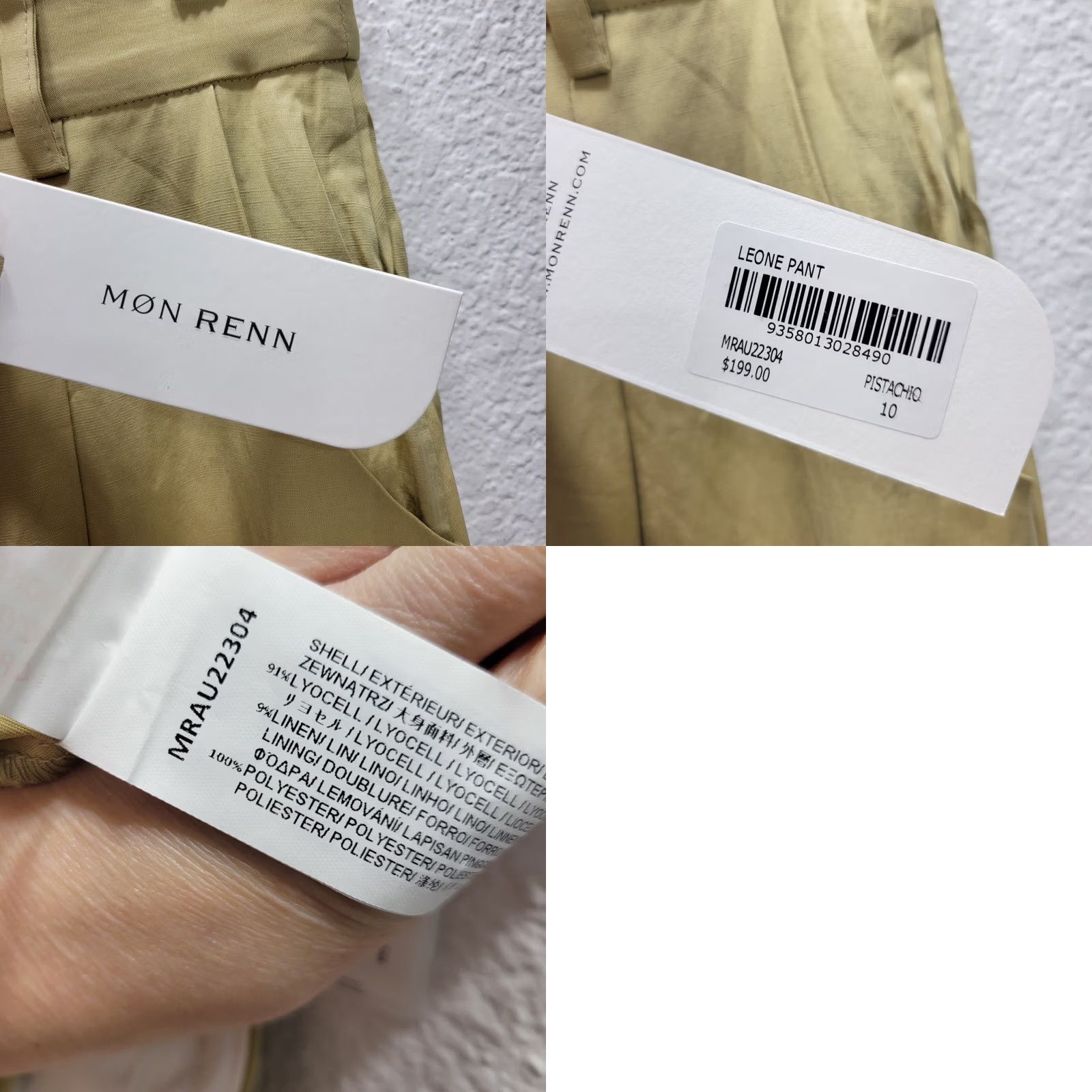 Anthropologie Anthropologie Mon Renn Leone Pant Women 10 Gold Pockets Lyocell/Linen New Size 32" / US 10 / IT 46 - 8 Thumbnail
