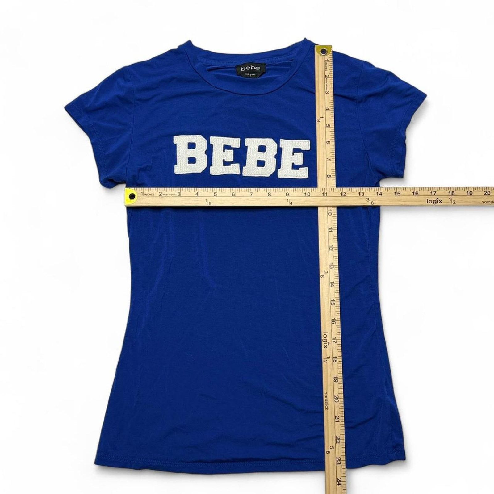 Bebe Bebe Embroidered Logo Patch Vintage 2000 Short Sleeve Top Size S / US 4 / IT 40 - 4 Thumbnail