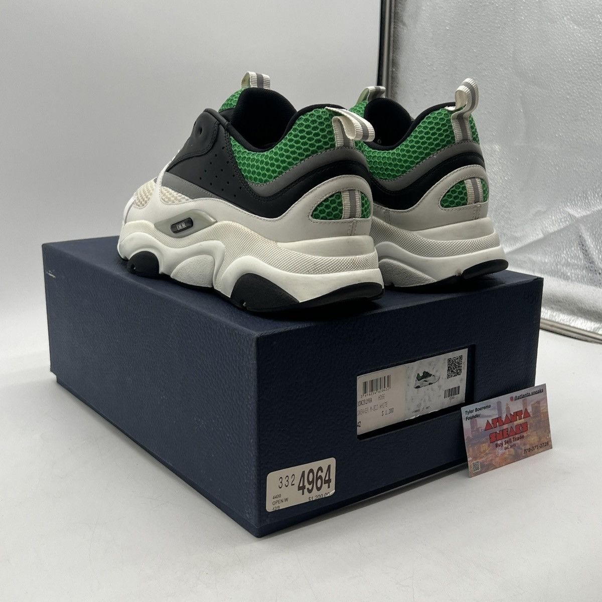Dior Dior b22 white green Size US 9 / EU 42 - 4 Thumbnail