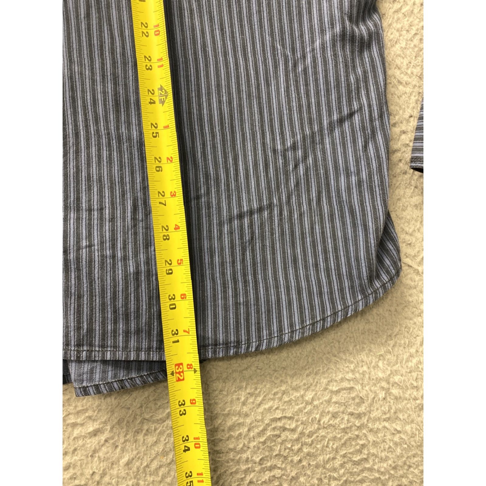 Harley Davidson VINTAGE Harley-Davidson SHIRT Men XL Blue Striped Button-Up Motorcycle 104-24 Mens Size US XL / EU 56 / 4 - 6 Thumbnail