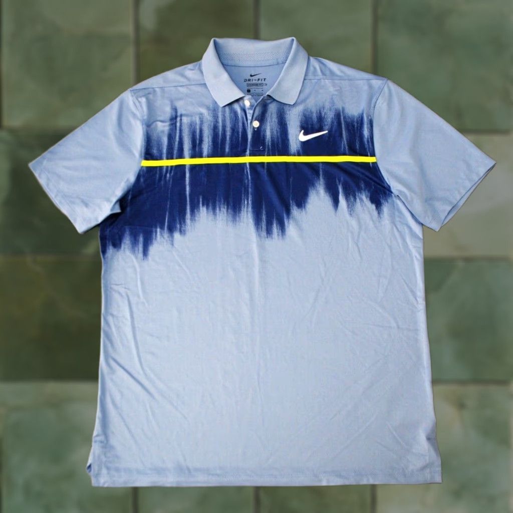 Nike Nike Dri-Fit Vapor Golf Polo Mens Medium Blue Volt Jersey CN6806-460 Rare Size US M / EU 48-50 / 2 - 1 Thumbnail