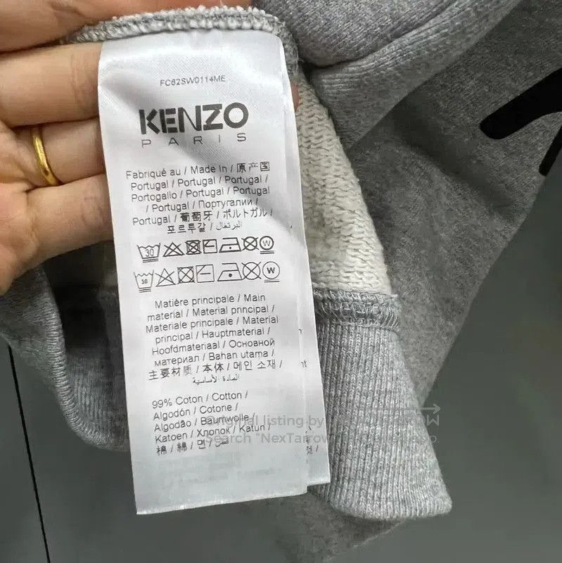 Kenzo KENZO Gray Cotton Logo Long Sleeve Sweatshirt . Size S / US 4 / IT 40 - 3 Thumbnail
