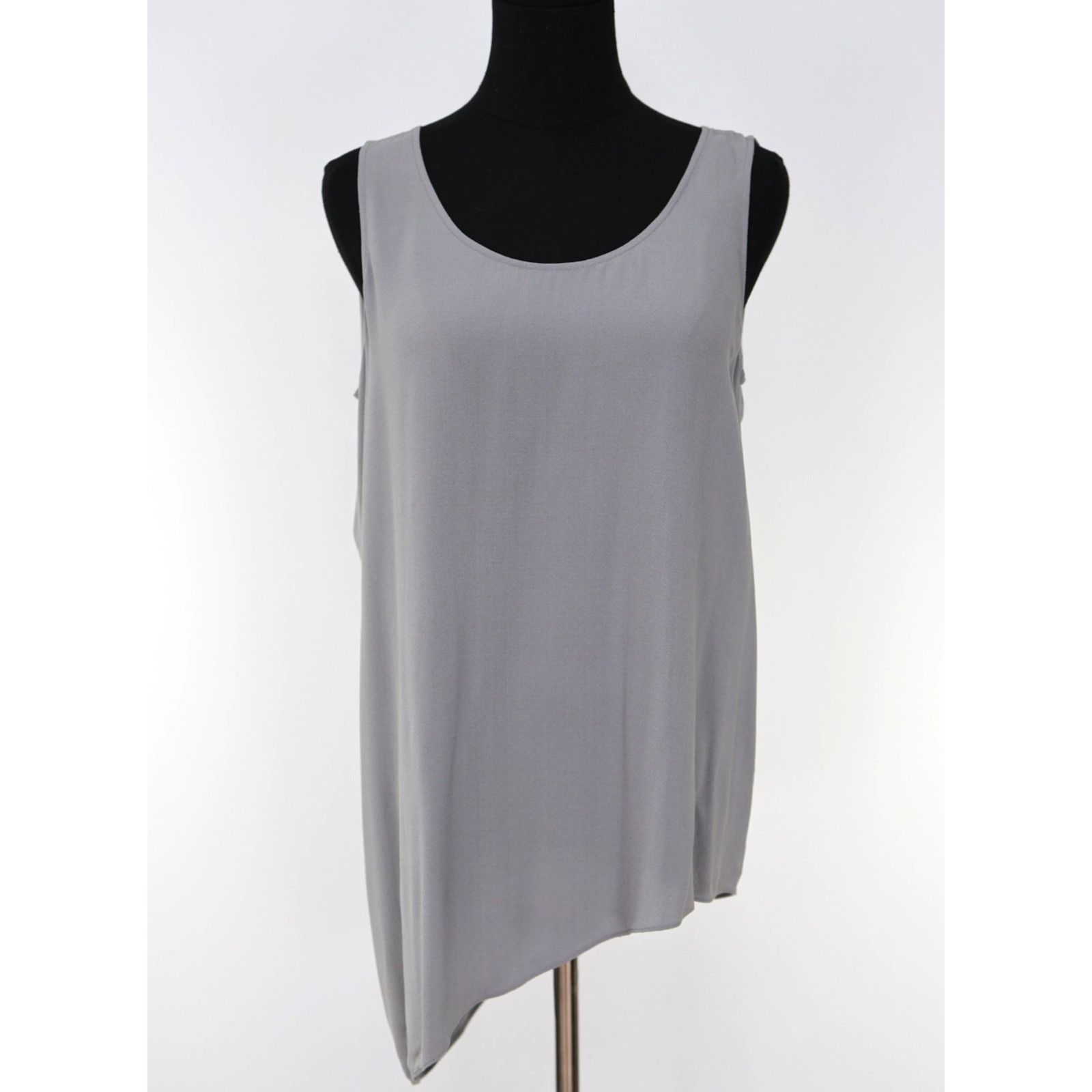 Eileen Fisher EILEEN FISHER Silk Asymmetrical Hem Tank Top Shirt Size PS Size S / US 4 / IT 40 - 1 Thumbnail