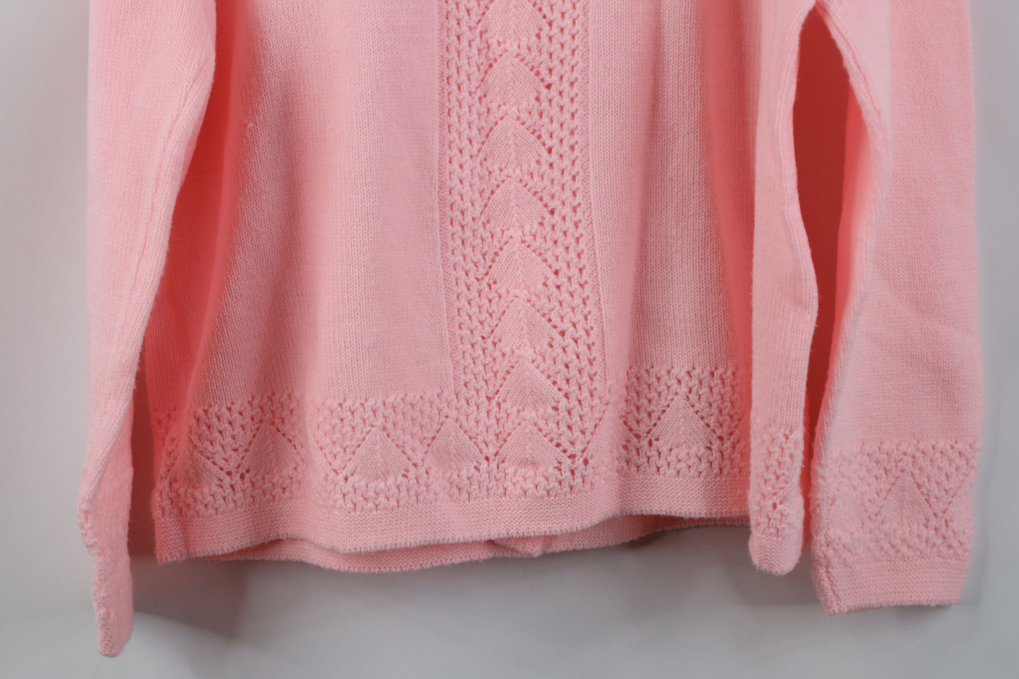 Vintage Vintage 50s 60s Streetwear Crochet Knit Cardigan Sweater USA Size M / US 6-8 / IT 42-44 - 10 Thumbnail