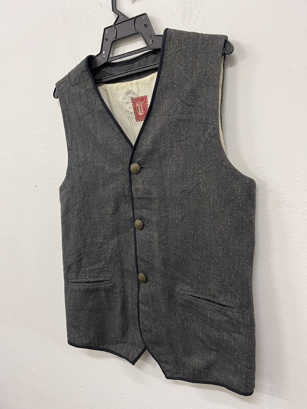 Japanese Brand × Vintage Japanese denim glad hand vest jacket Size US M / EU 48-50 / 2 - 2 Thumbnail