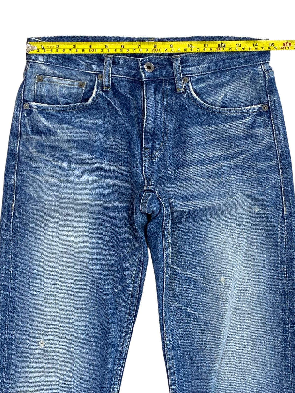 Japanese Brand Japanese Brand 3 Quarter Faded Blue Wash Style Jeans Size US 30 / EU 46 - 9 Thumbnail