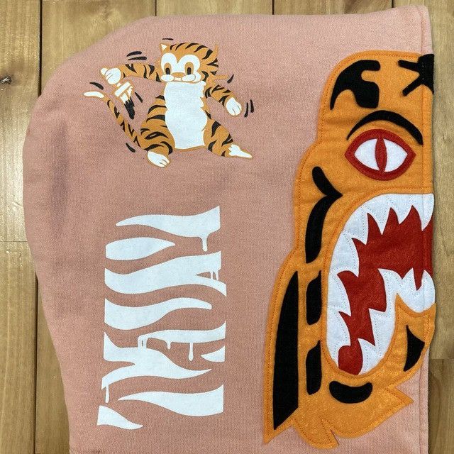 Bape BAPE Tiger full zip hoodie salmon pink a bathing ape Size US M / EU 48-50 / 2 - 4 Thumbnail