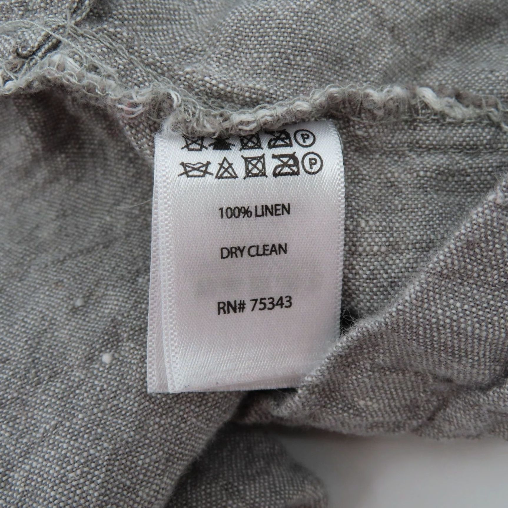 Vintage Tahari Women Medium Gray All Linen Open Front Blazer Jacket Coat Pockets Blouse Suits Size M / US 6-8 / IT 42-44 - 7 Thumbnail