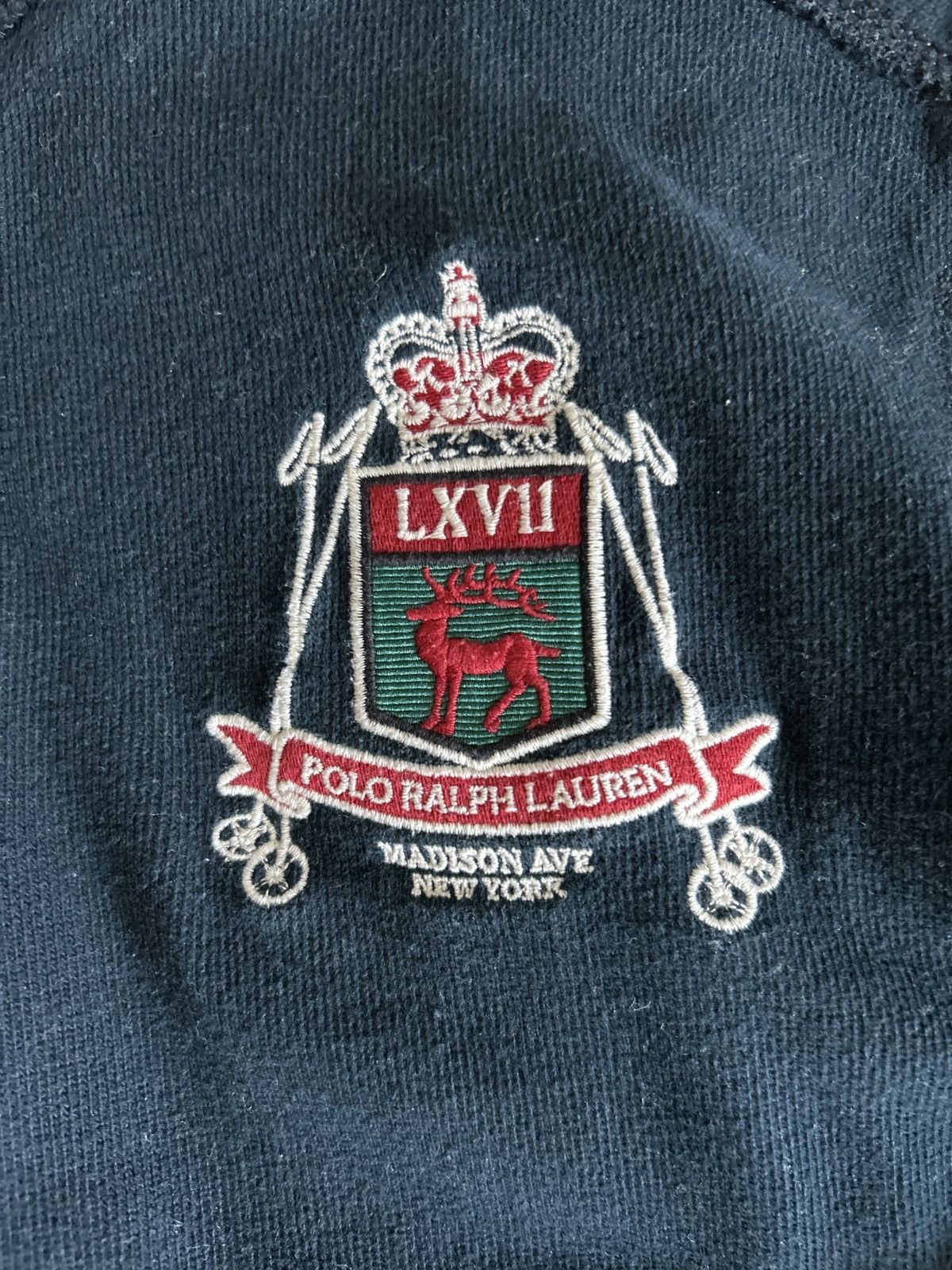 Polo Ralph Lauren Vintage Ralph Lauren Black Jersey with Embroidered Crest Size US M / EU 48-50 / 2 - 3 Thumbnail