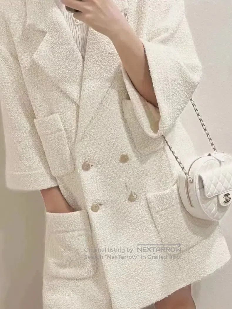 Chanel Chanel 22S popular white soft tweed four-pocket silhouette Size XS / US 0-2 / IT 36-38 - 9 Thumbnail