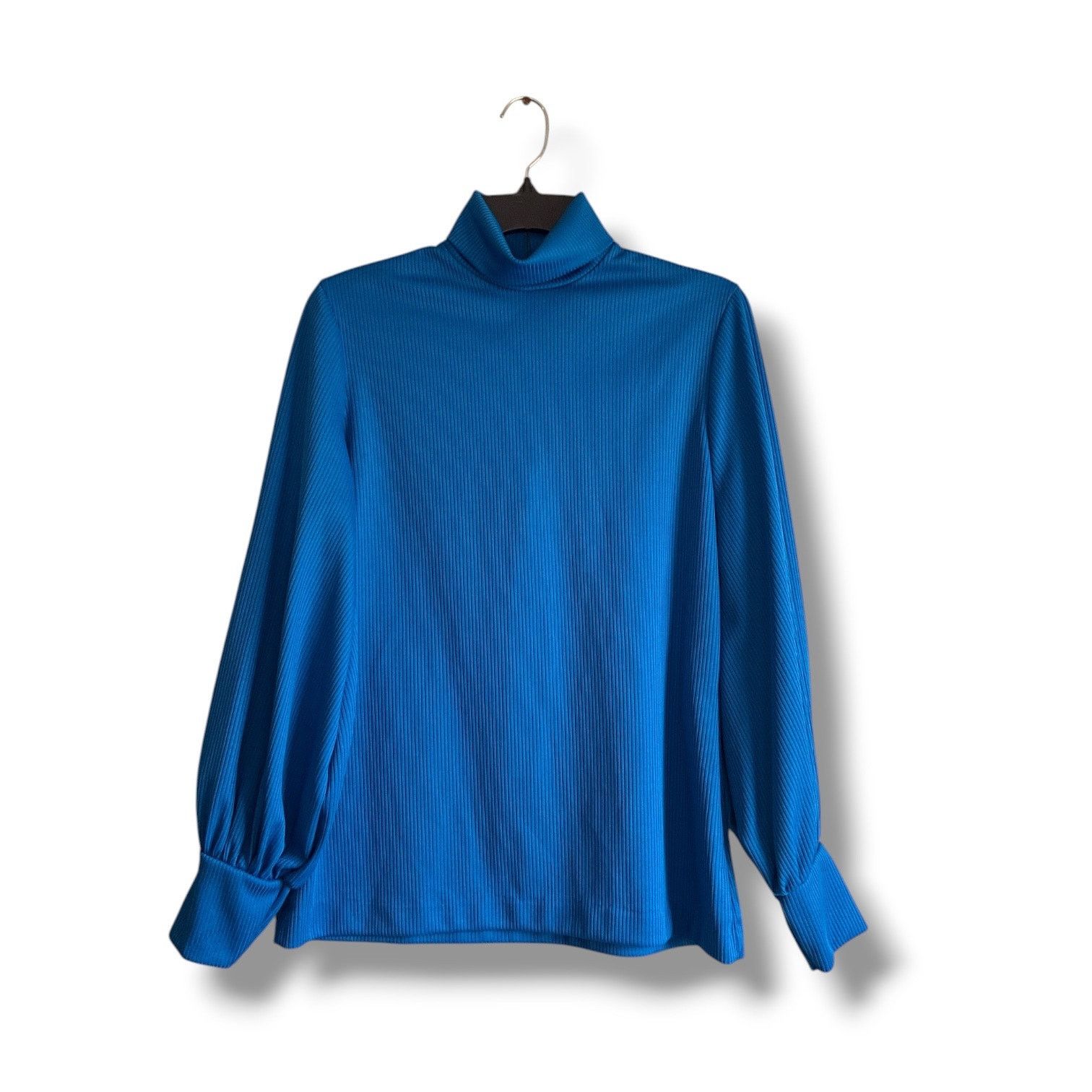 Vintage Vintage 70s Pykettes ribbed true turtleneck bishop sleeves Size XL / US 12-14 / IT 48-50 - 4 Thumbnail