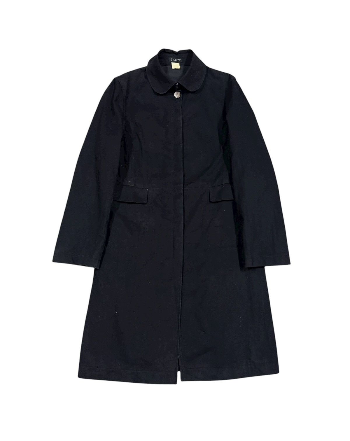 J.Crew Vtg🔥J.Crew Buttoned Black Cotton Long Jacket Size US S / EU 44-46 / 1 - 1 Thumbnail