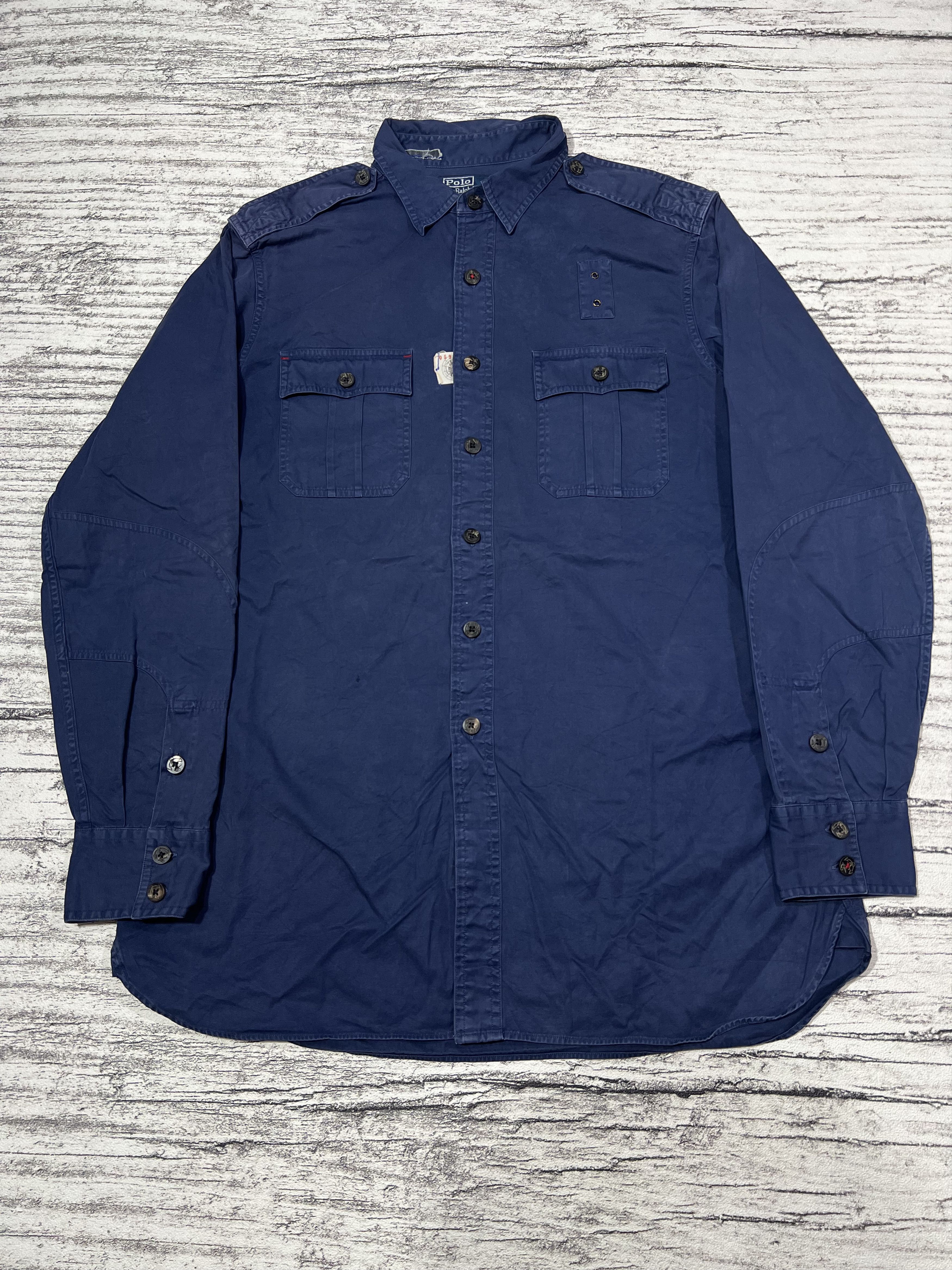 Polo Ralph Lauren 2000s Polo Ralph Lauren Rrl Cloud Buster Work Shirt y2k Size US L / EU 52-54 / 3 - 2 Thumbnail