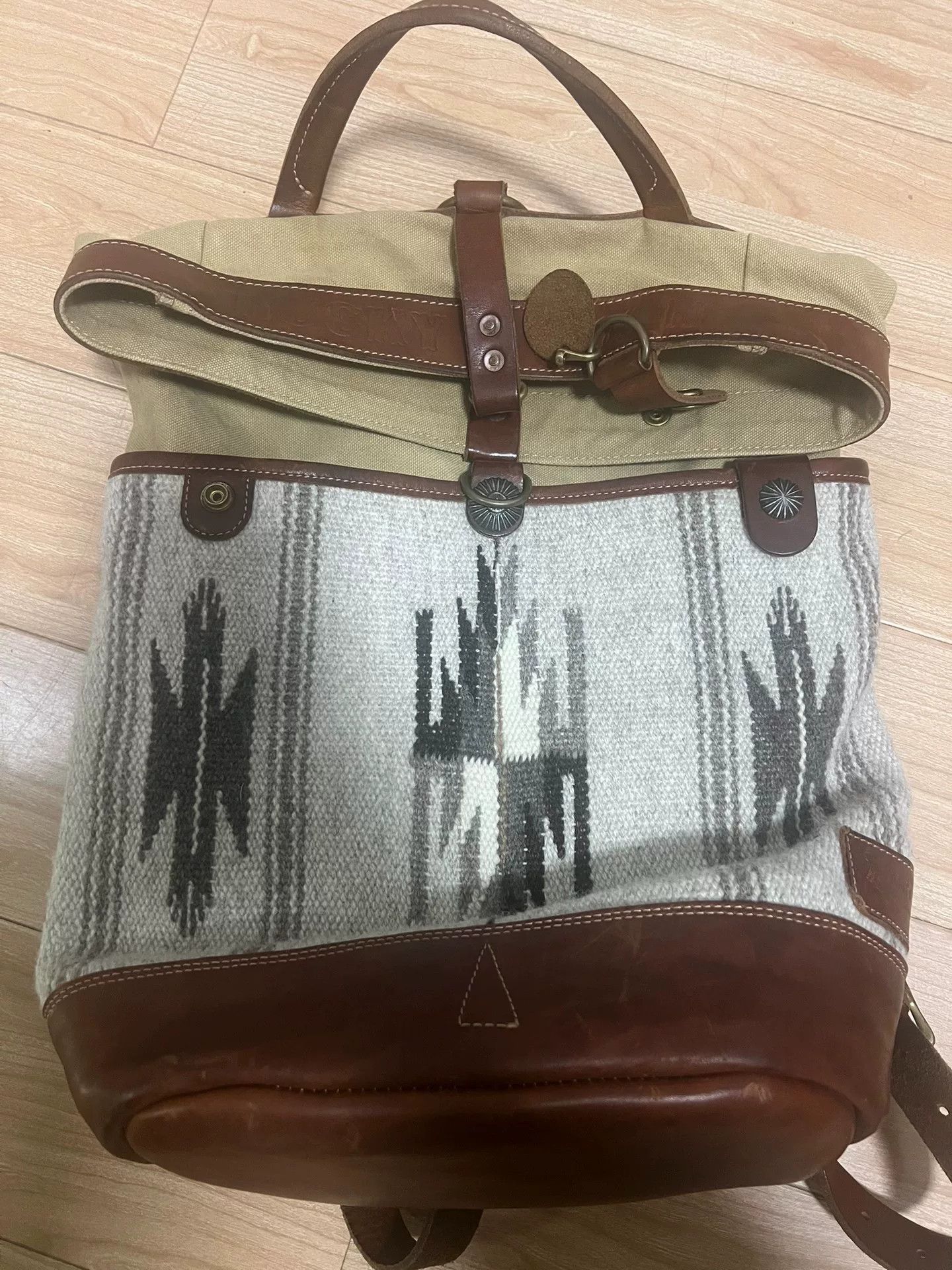 Lucky Brand Vintage Leather Backpack with Silver Details Size ONE SIZE - 1 Thumbnail