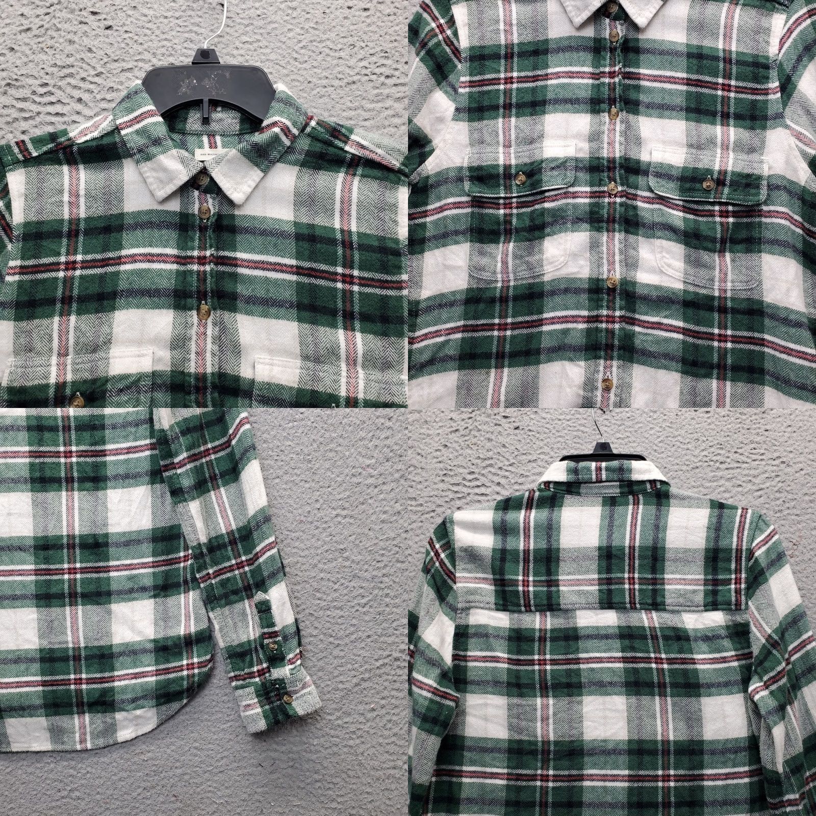 American Eagle Outfitters American Eagle Outfitters Womens Small Multicolor Plaid Soft Flannel Button-Up Shirt - Classic Fit, Casual Size S / US 4 / IT 40 - 8 Thumbnail