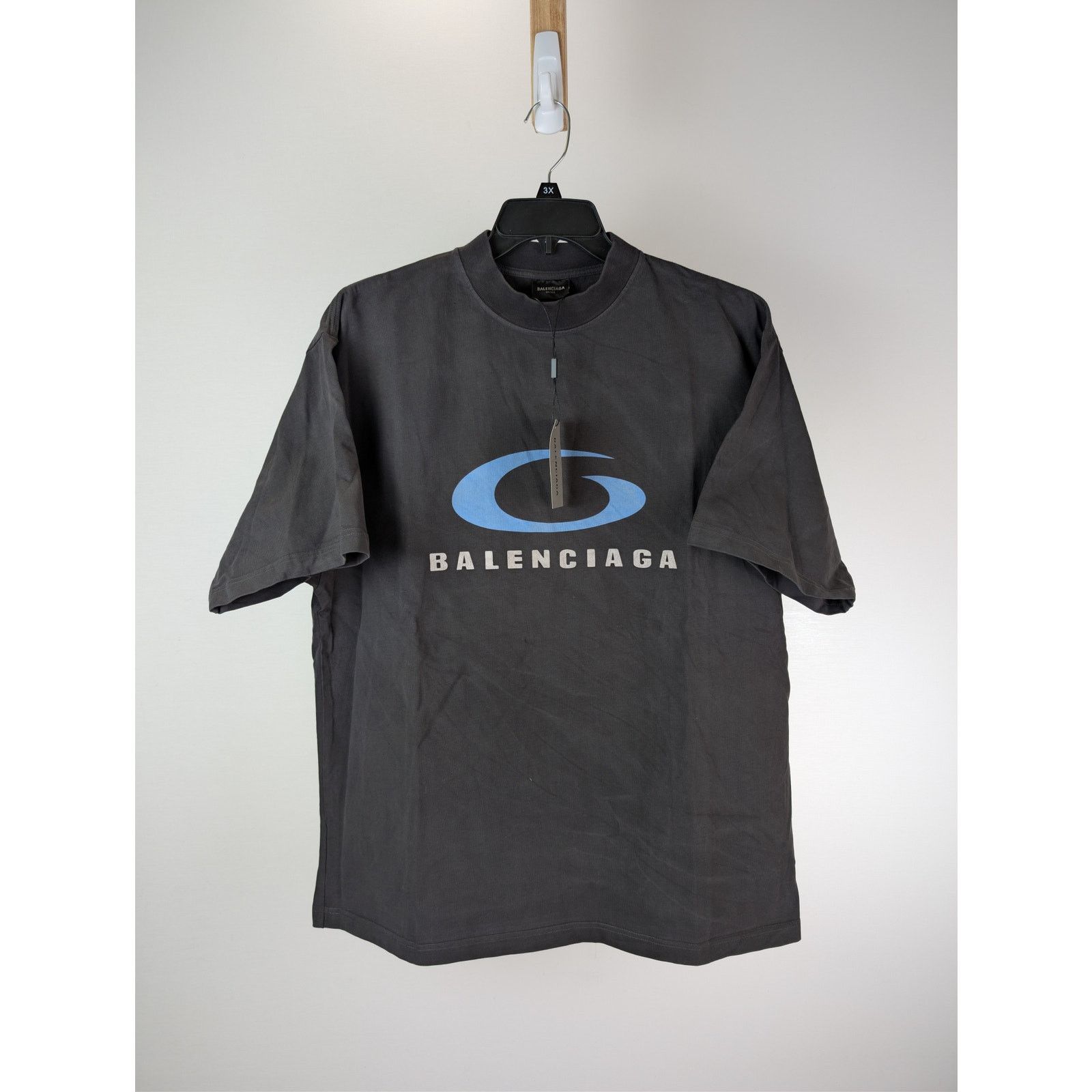 Balenciaga o1rshd1 Men's Loop Sports Icon T-Shirt in Black Size US XL / EU 56 / 4 - 2 Thumbnail