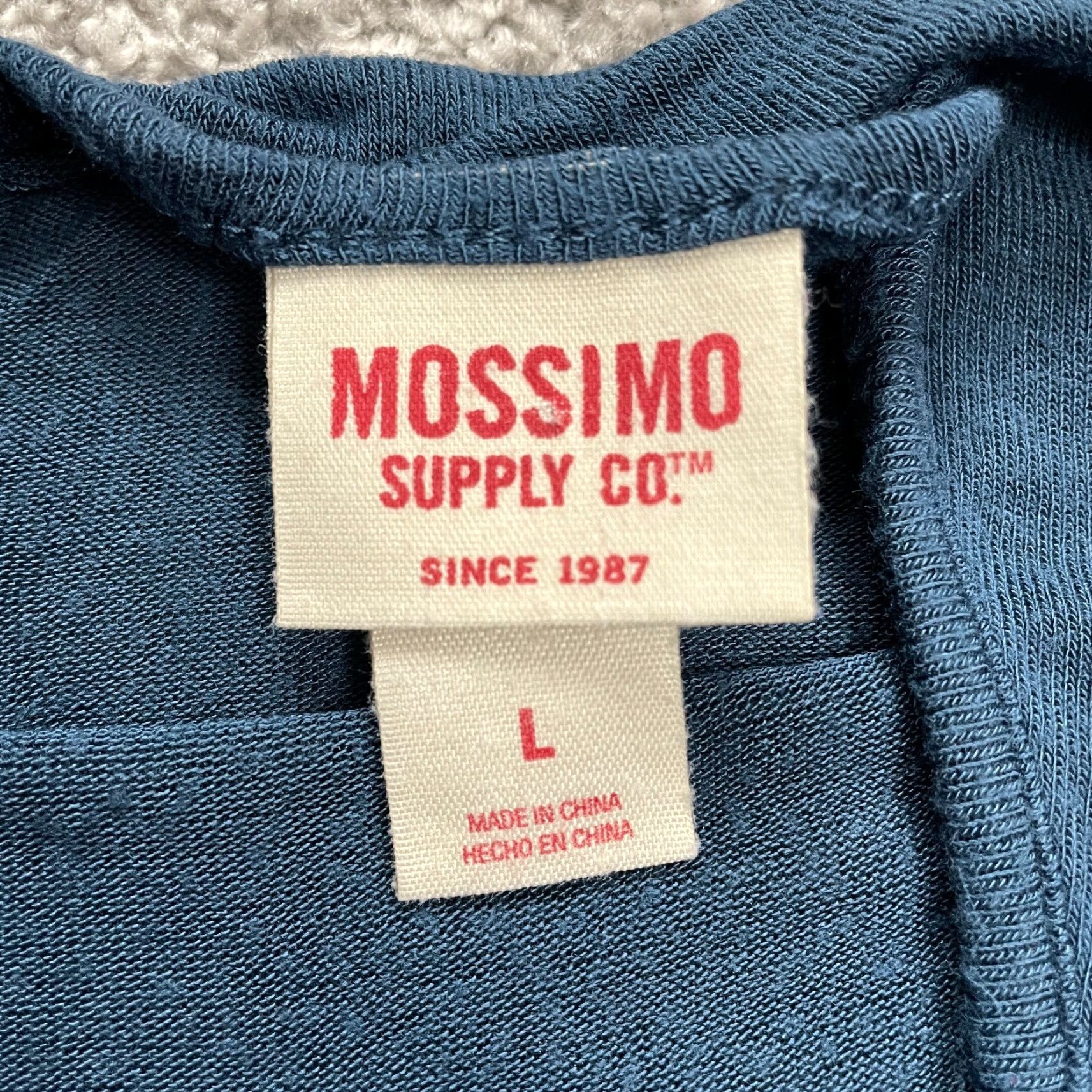 Mossimo Mossimo Women's Blouse Large Blue Long Sleeve Crew Neck Pullover Stretch Top Size L / US 10 / IT 46 - 4 Thumbnail