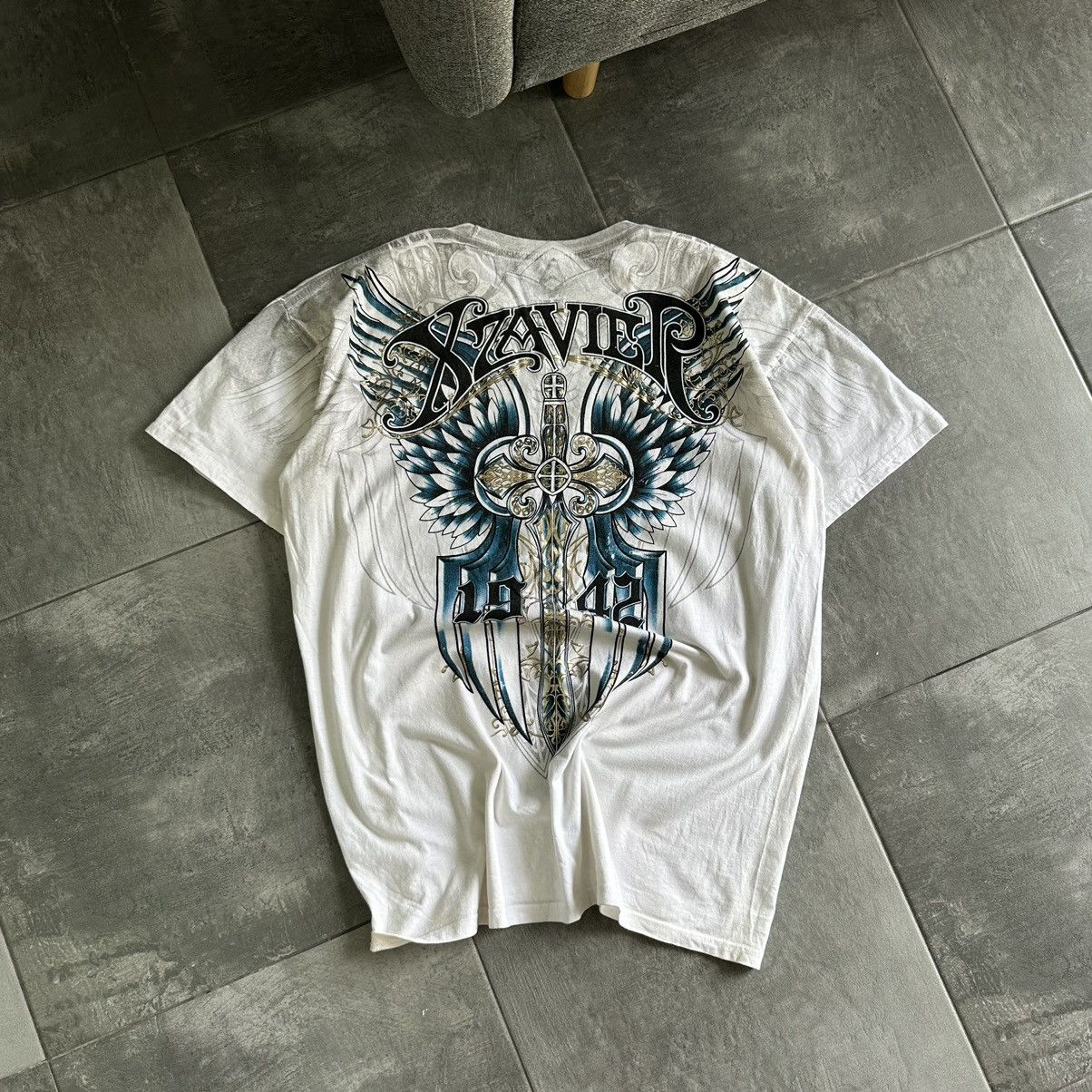 Japanese Brand × Vintage Vintage AXR Xzavier T-shirts Big Logo Band Affliction Y2K Size US XXL / EU 58 / 5 - 4 Thumbnail