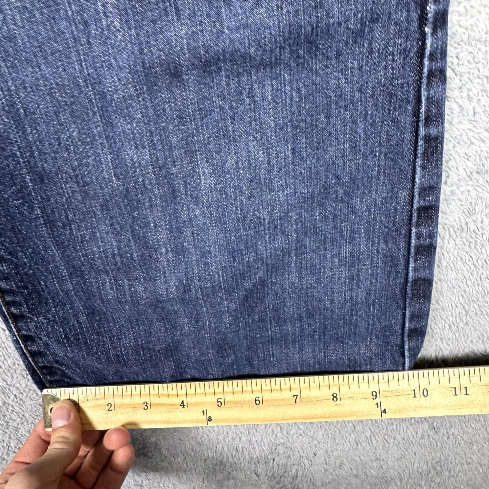 Guess Guess Jeans Falcon Mens 38x32 Dark Blue Denim Baggy - Y2K Bootcut - Low Rise - 5-Pocket - Button Zip Size US 38 / EU 54 - 6 Thumbnail
