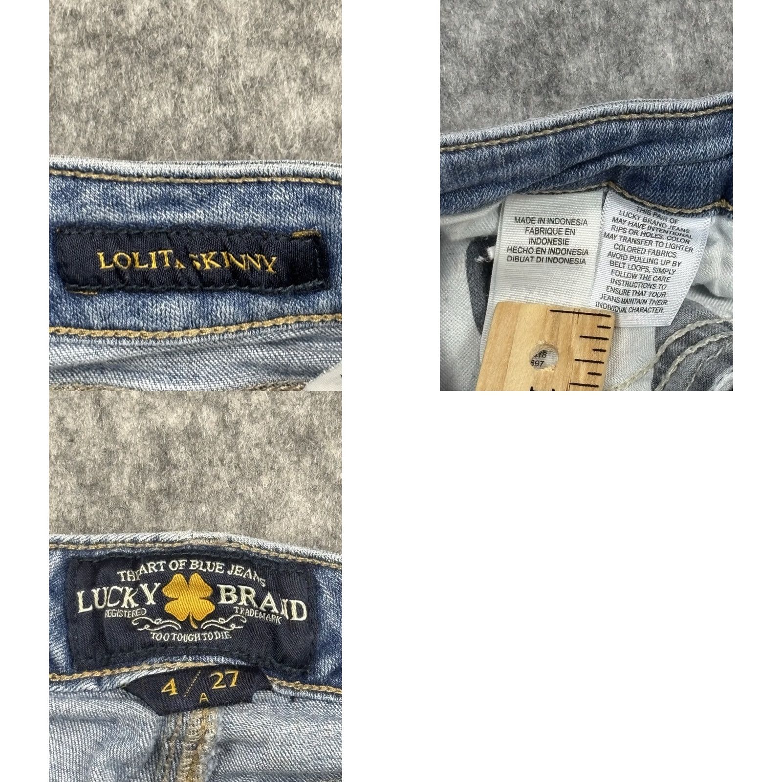 Lucky Brand Lucky Brand Womens Lolita Skinny Jeans Blue Light Wash Casual Stretch Size 4/27 Size 27" / US 4 / IT 40 - 8 Thumbnail