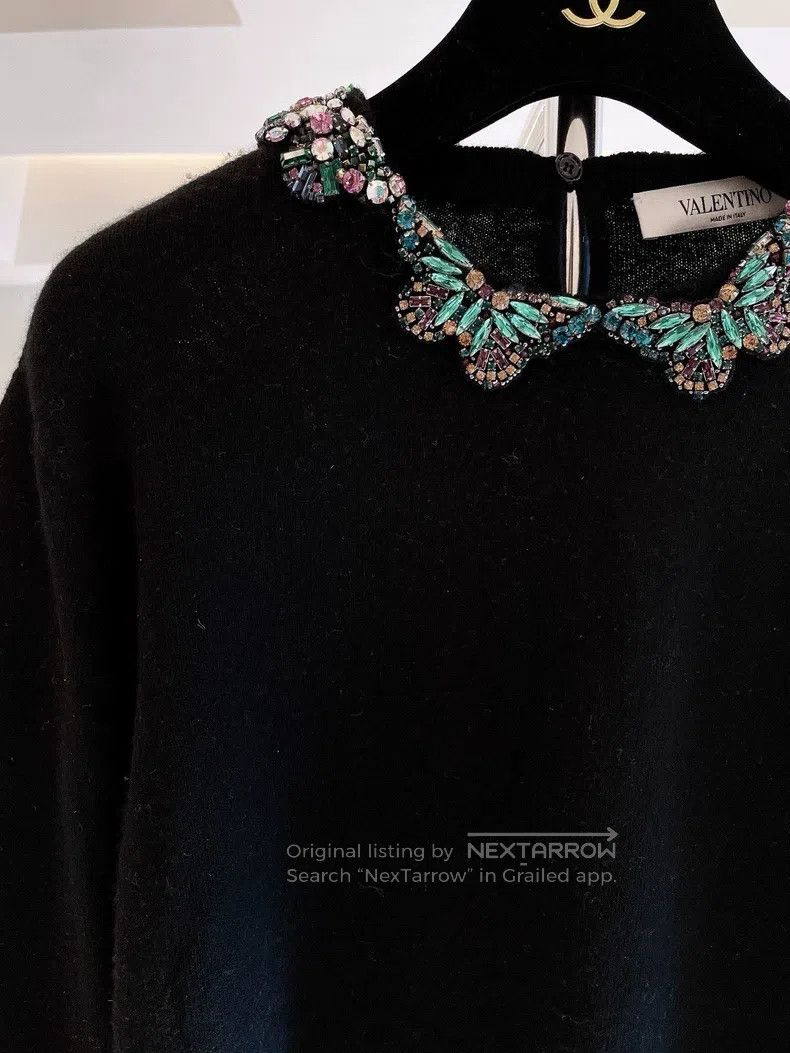 Valentino Valentino Crew neck, doll neck, butterfly neck, cashmere s Size S / US 4 / IT 40 - 3 Thumbnail