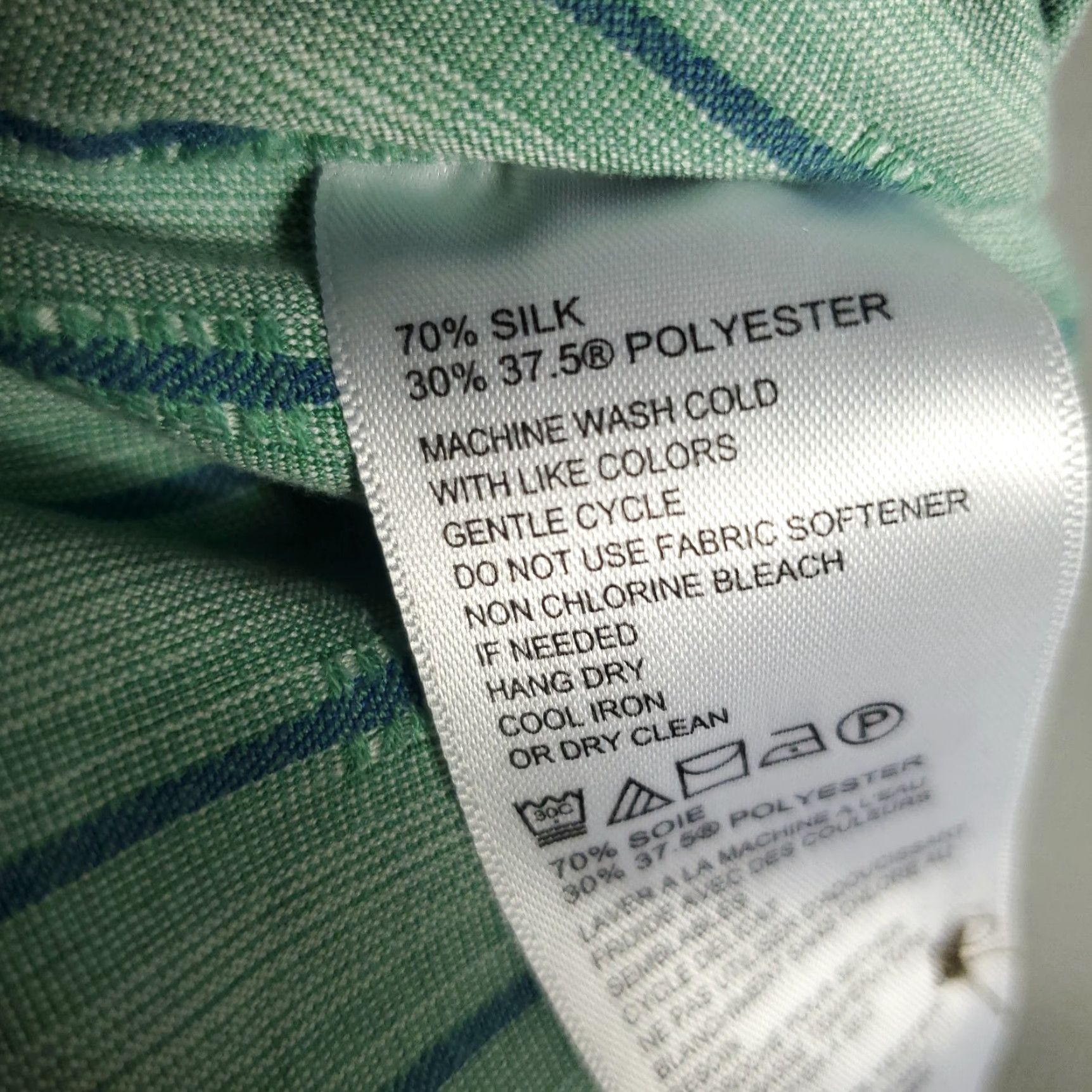 Tommy Bahama Tommy Bahama Shirt Mens Medium Green Striped Button-Up Short Sleeve Silk Collared Vintage No Size US M / EU 48-50 / 2 - 6 Thumbnail