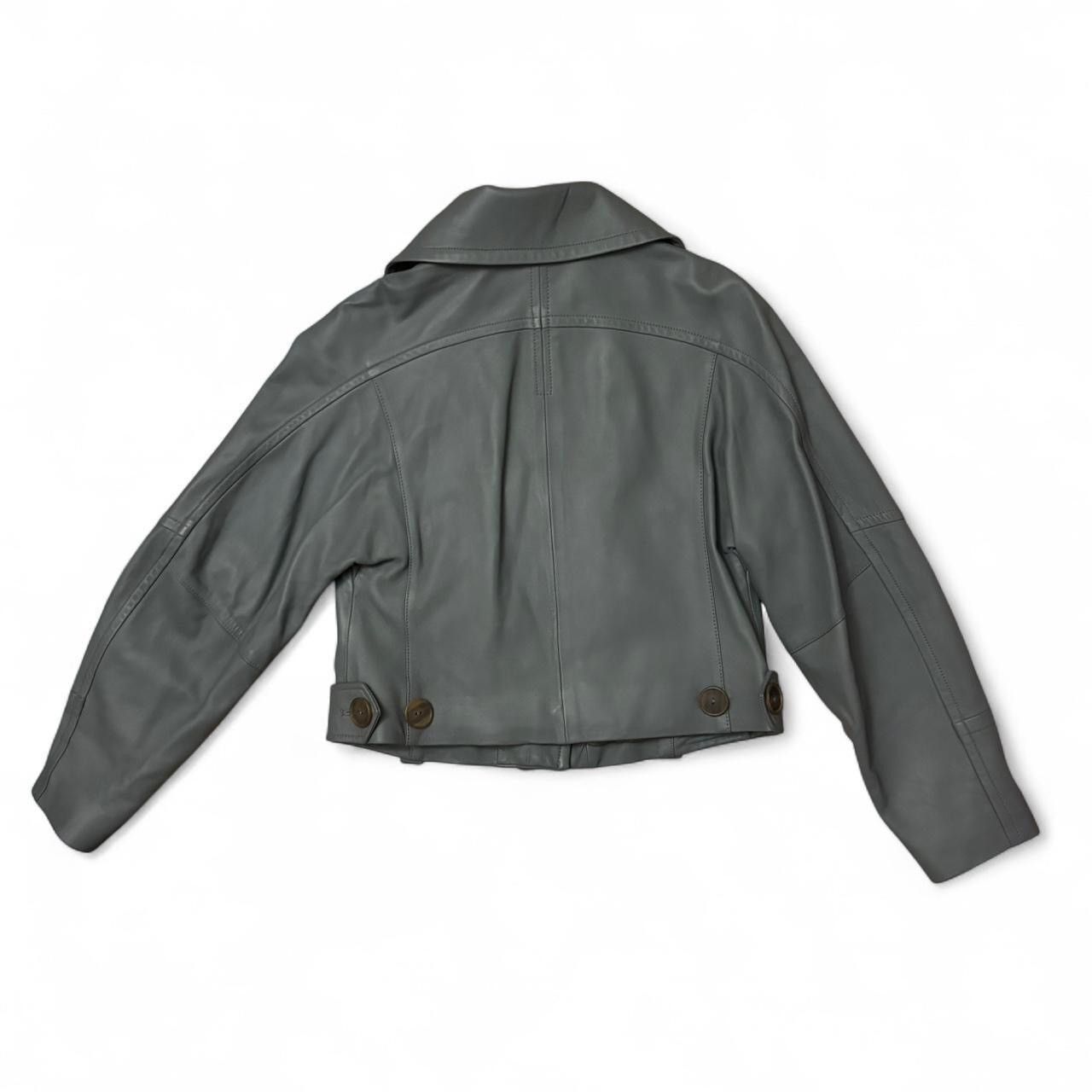 Vince Vince Cropped Leather Flight Jacket Size XXS / US 00 / IT 34 - 2 Thumbnail