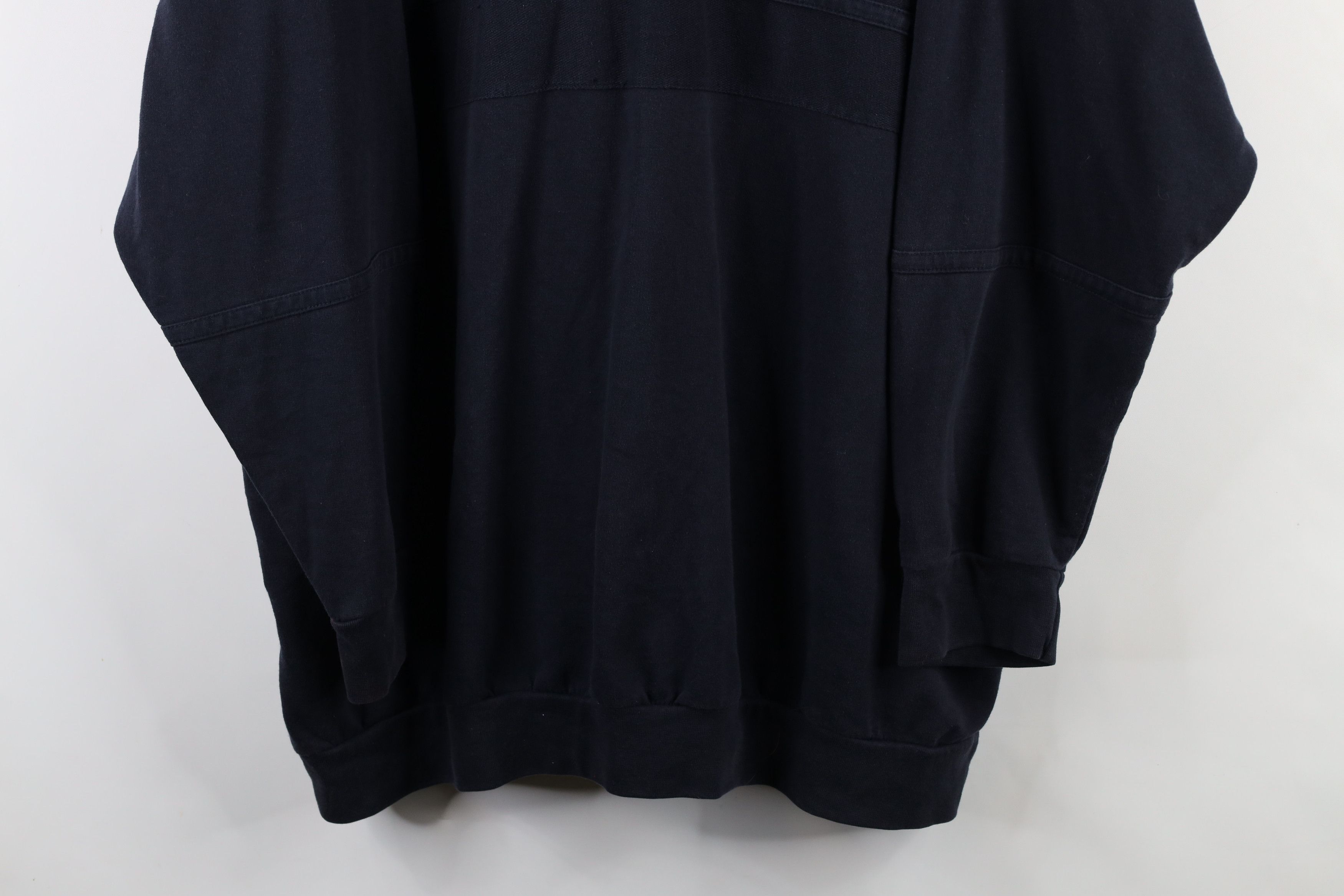 Vintage Vintage 90s Streetwear Pullover Polo Shirt Navy Blue Size US XXL / EU 58 / 5 - 3 Thumbnail