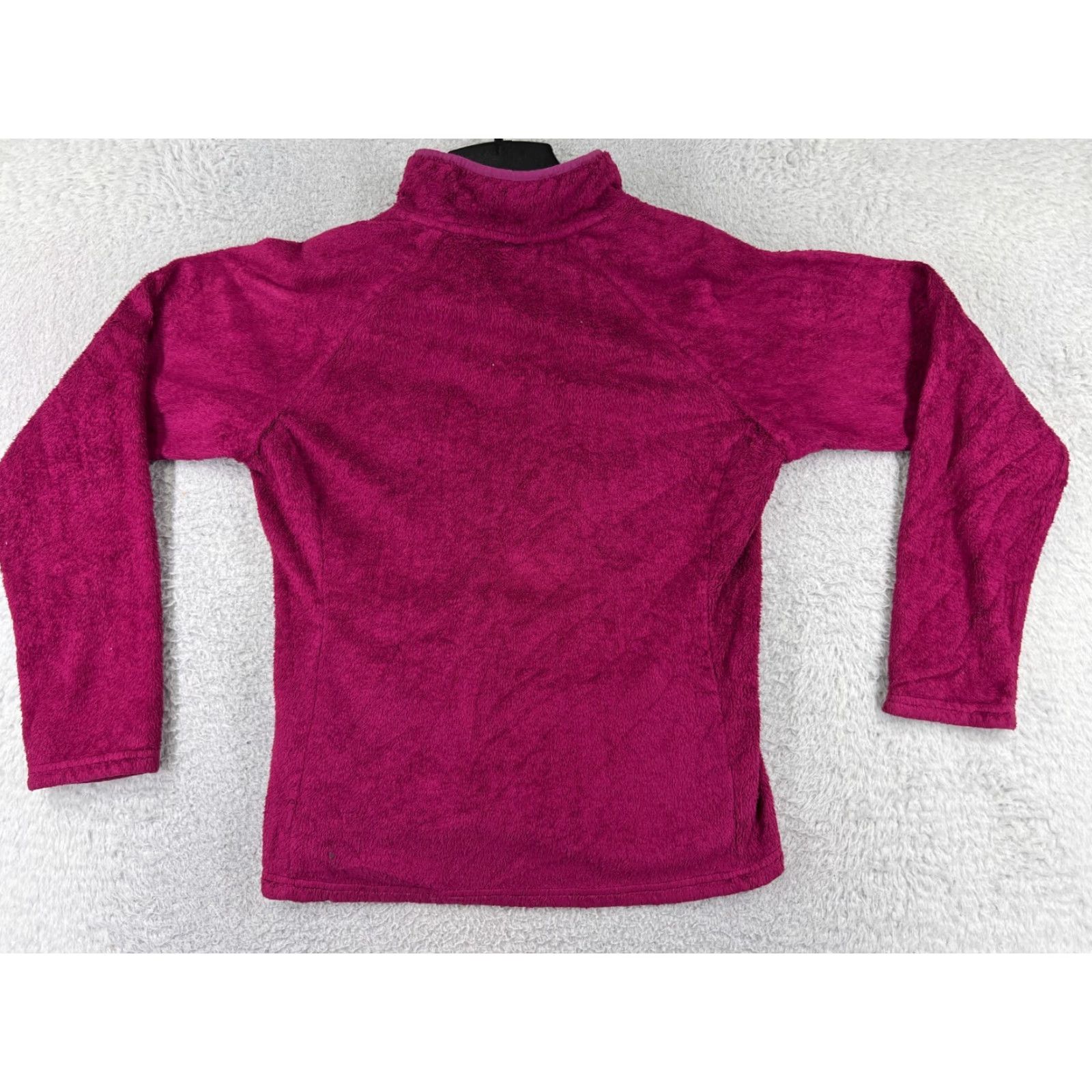 The North Face The North Face Women Small Purple 1/4 Zip Sweater Polyester Fleece Zipper Pocket Shirt Size L / US 10 / IT 46 - 2 Thumbnail