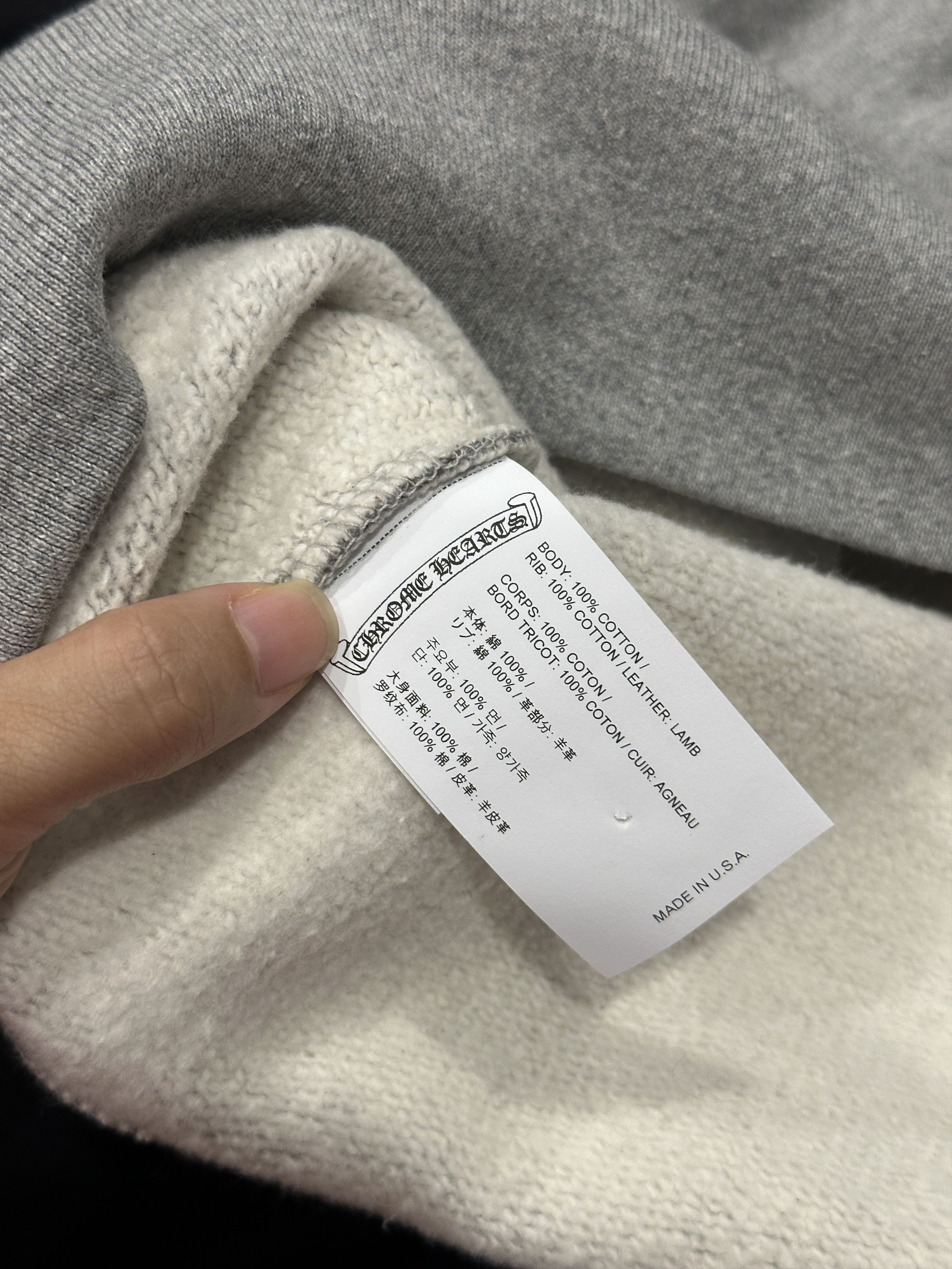 Chrome Hearts Grey Hoodie patch Size US L / EU 52-54 / 3 - 5 Thumbnail