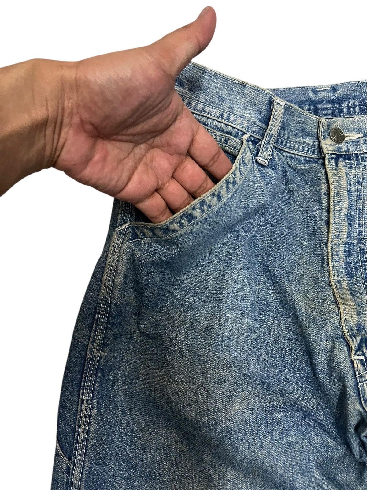 Japanese Brand Vintage Japanese Brand GL Heart Carpentar Mud Wash Jean Size US 31 - 8 Thumbnail