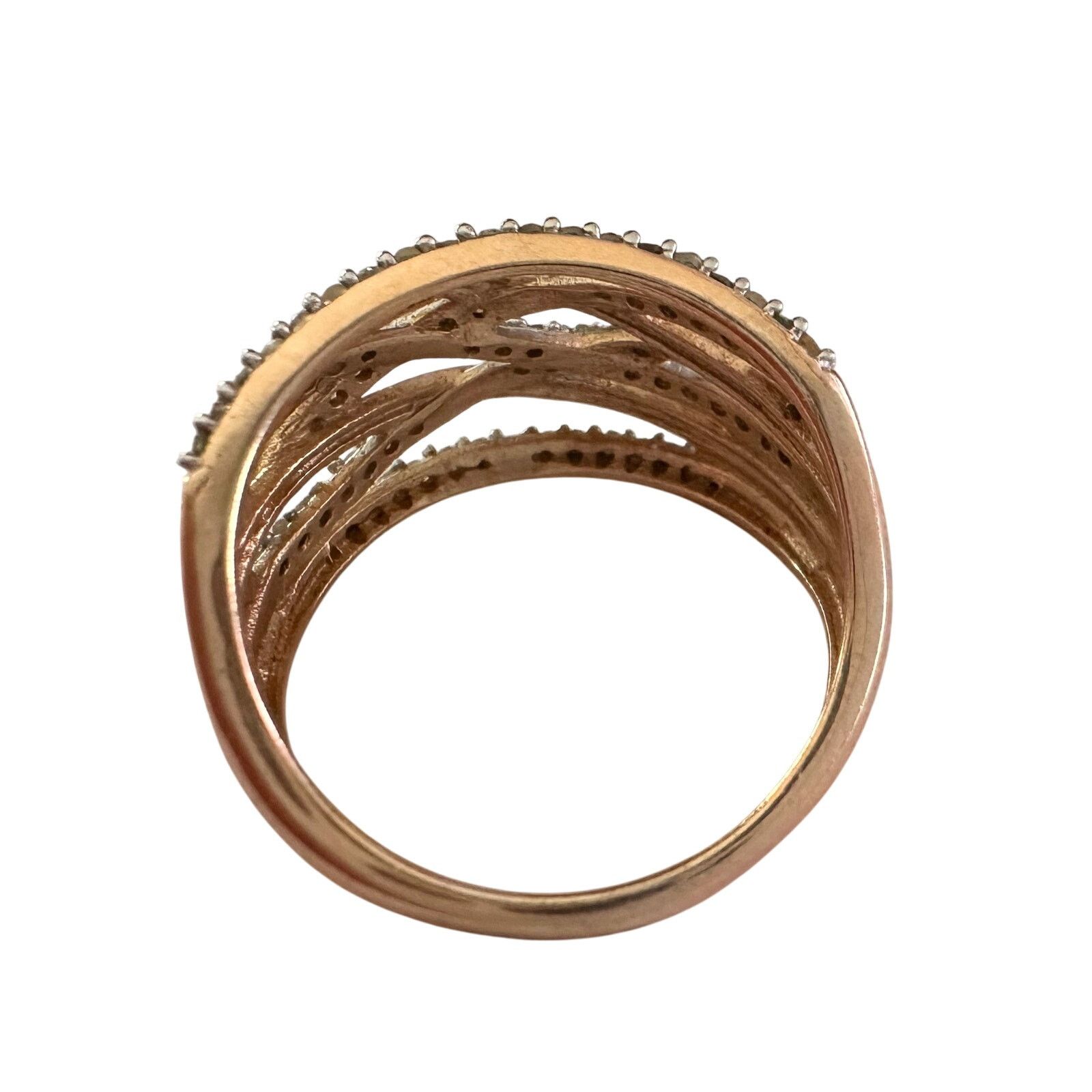 Other 1/2 Carat Natural Diamond Braided Woven Paths Ring Size 7 Size ONE SIZE - 8 Thumbnail