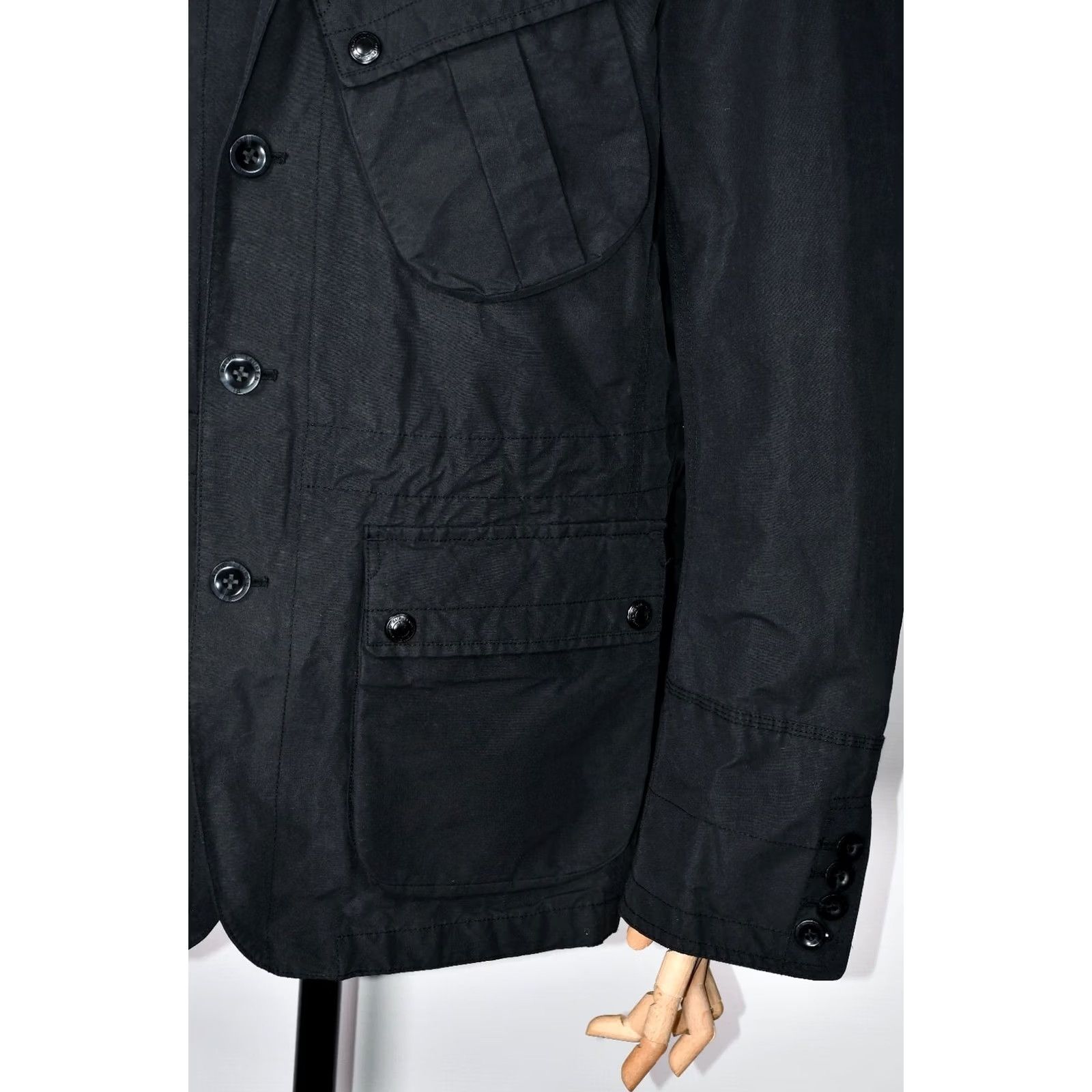 Polo Ralph Lauren Polo Ralph Lauren Jacket XL Black Cotton Nylon Pockets Military Style Shirt Outer Shell Cotton/NYLON Zip Casual Mens Size US XL / EU 56 / 4 - 7 Thumbnail
