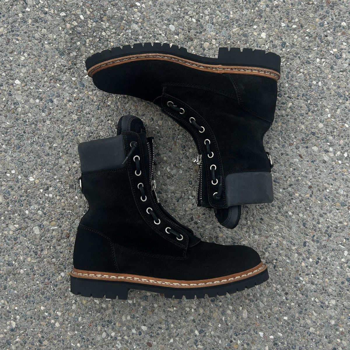 Balmain Balmain AW22 suede combat boots Size US 9 / EU 42 - 1 Thumbnail