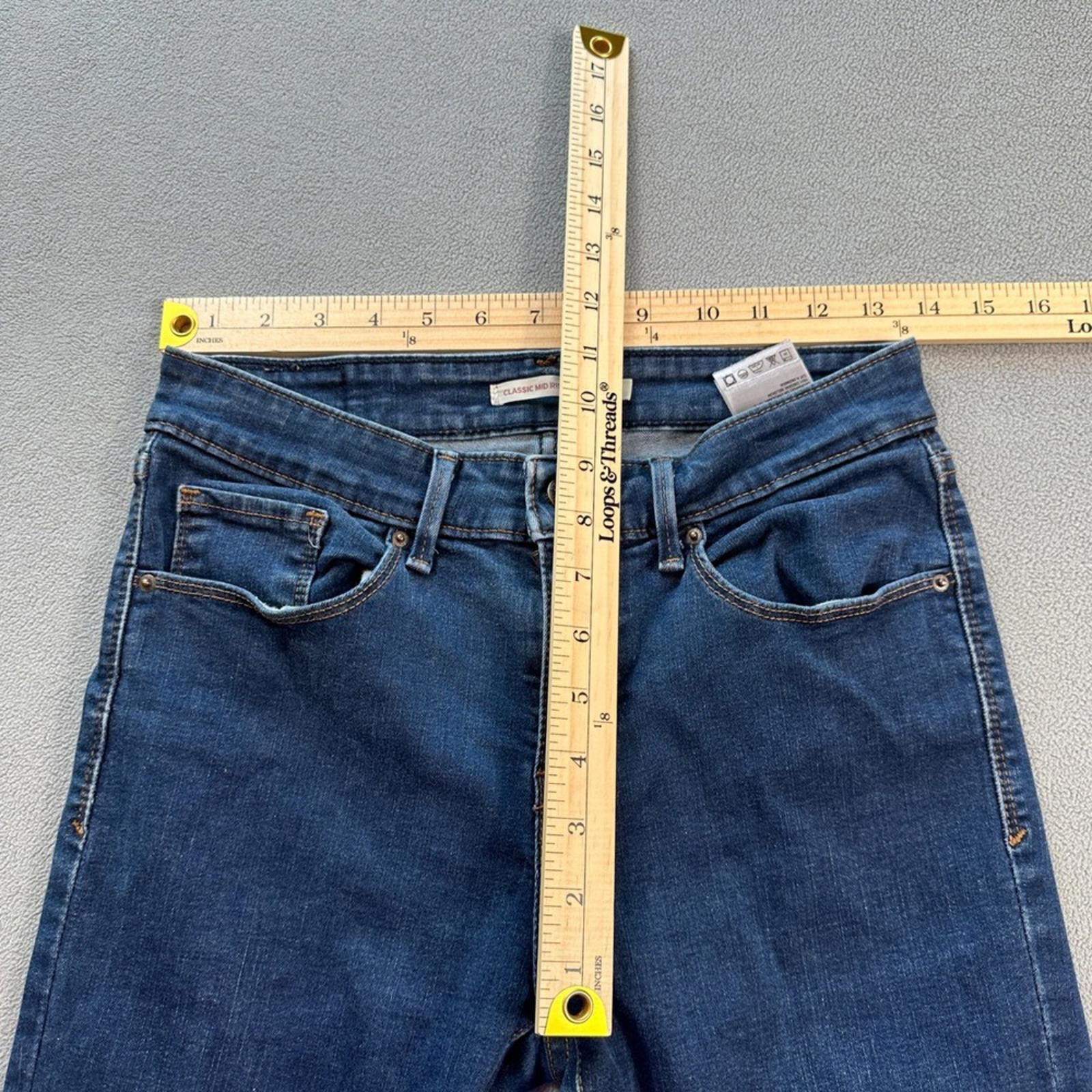 Other Levis Classic Mid Rise Skinny Jeans 6 28x30 Blue Women Denim Size 28" / US 6 / IT 42 - 3 Thumbnail