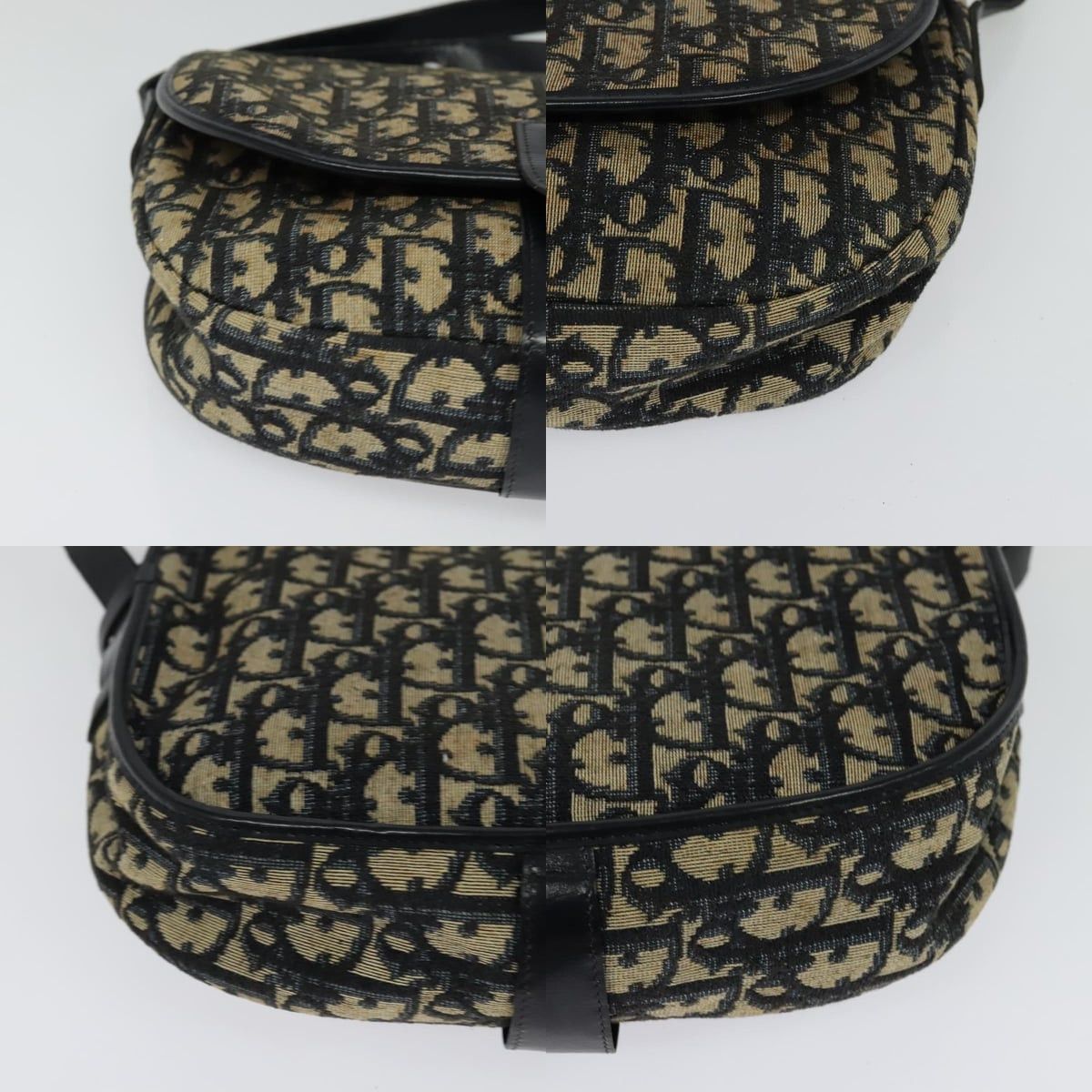 Dior DIOR Trotter Canvas Shoulder Bag Navy Gold Size ONE SIZE - 10 Thumbnail