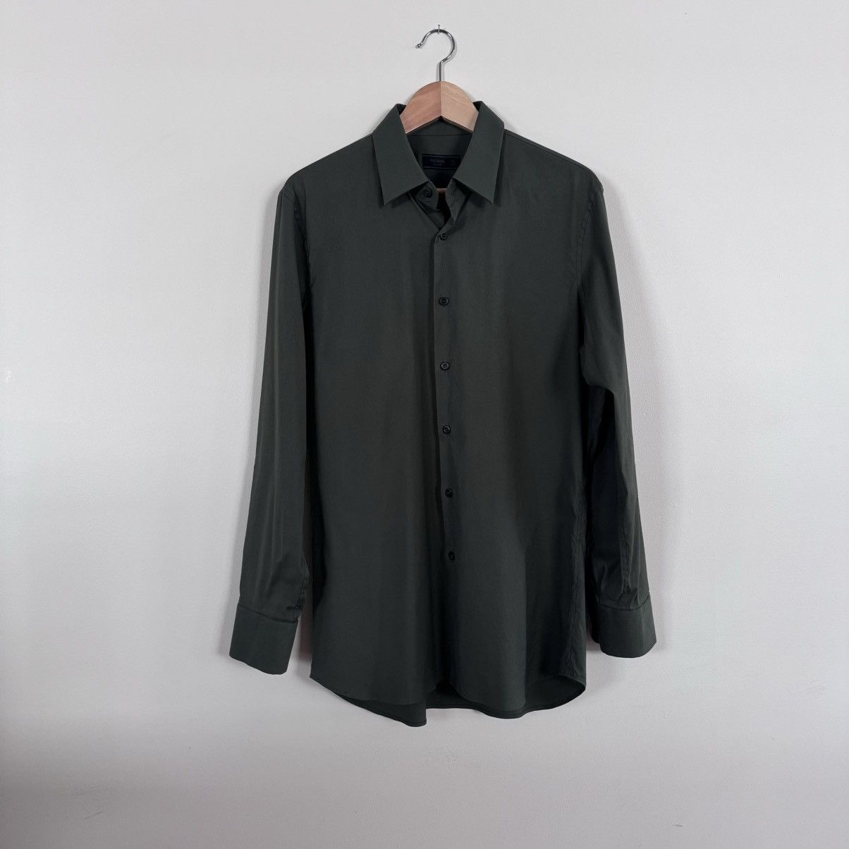 Prada Green stretch poplin shirt Size US M / EU 48-50 / 2 - 4 Thumbnail