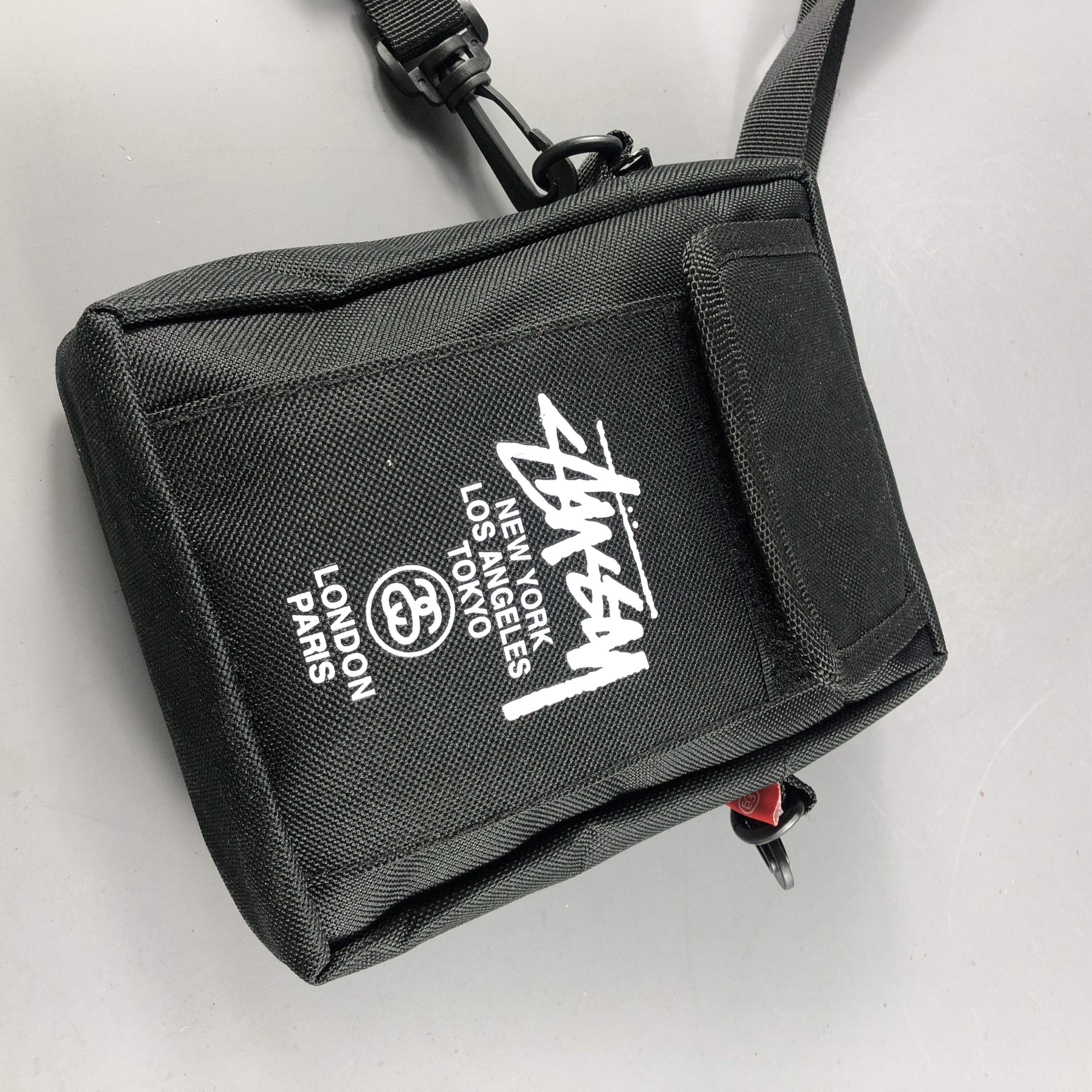 Stussy Mini Stussy Sling Bag Canvas Crossbody Shoulder Bag Black Size ONE SIZE - 2 Thumbnail