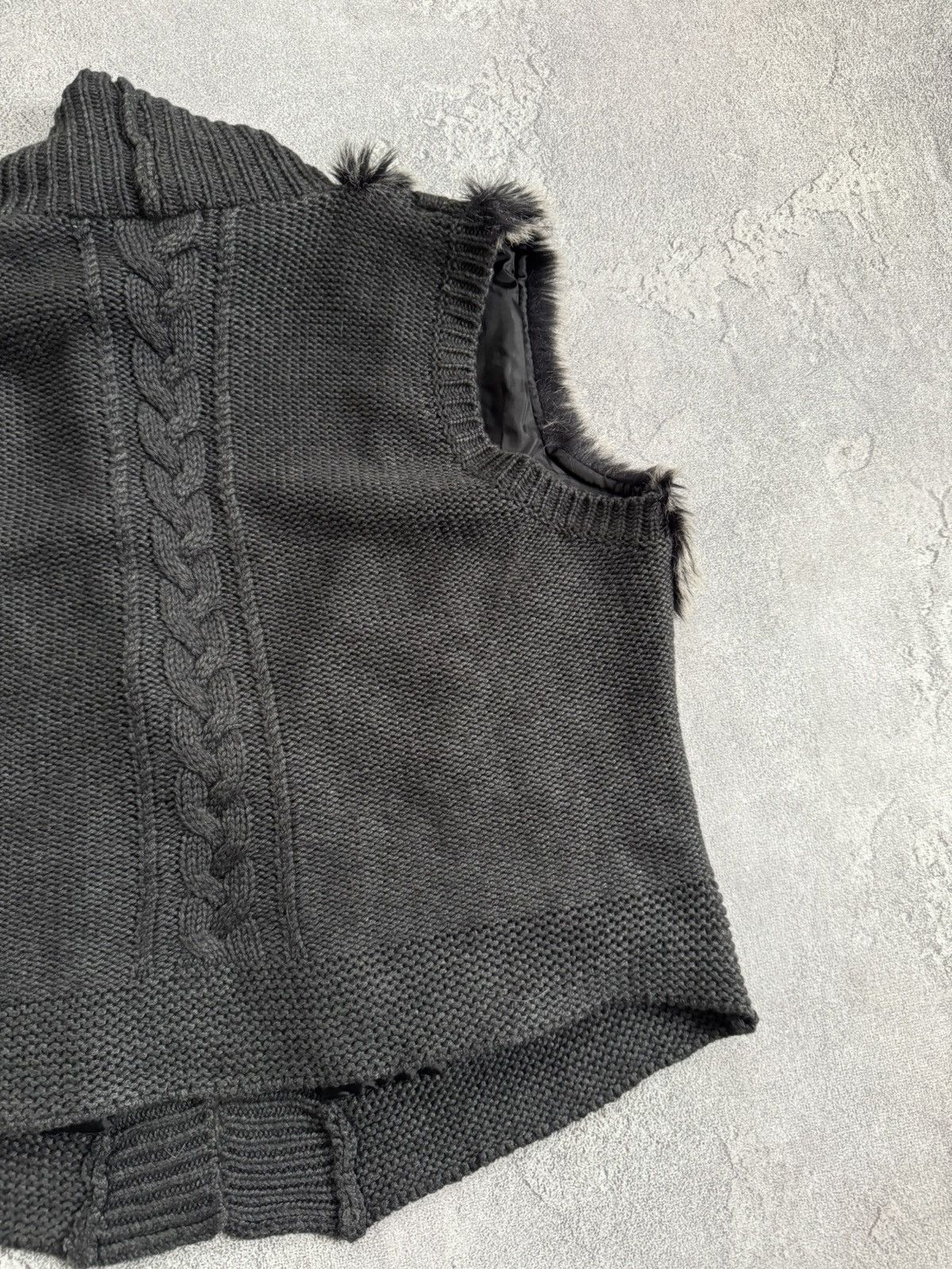 If Six Was Nine Retro Vest faux fur sweater sleeveless jacket Y2K L.G.B. Size XL / US 12-14 / IT 48-50 - 10 Thumbnail