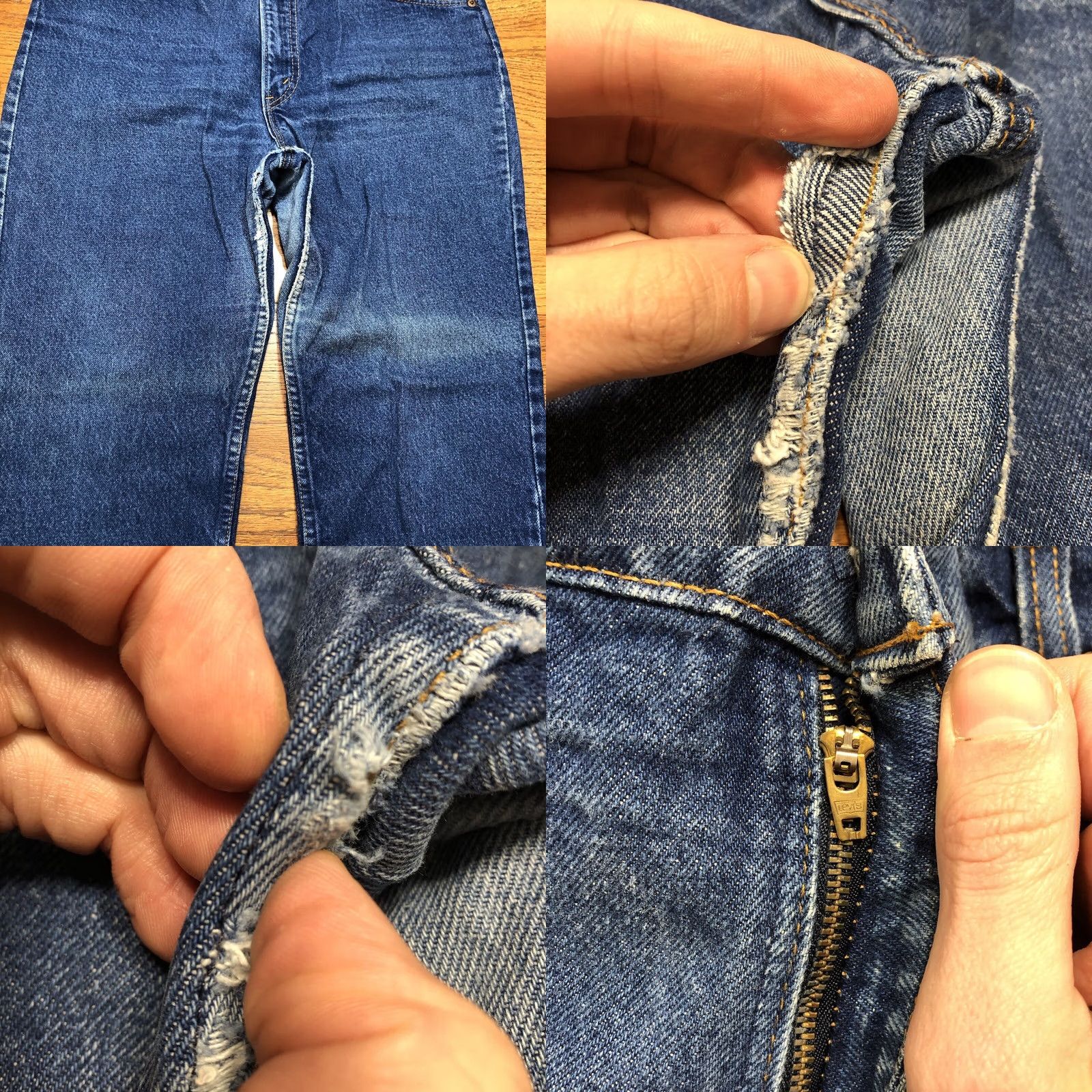 Levi's VINTAGE Levi's 509 Jeans Men 34x31 Blue Denim Distressed Orange Tab 70s 80s USA Grunge Straight Jeans Men Size US 34 / EU 50 - 8 Thumbnail