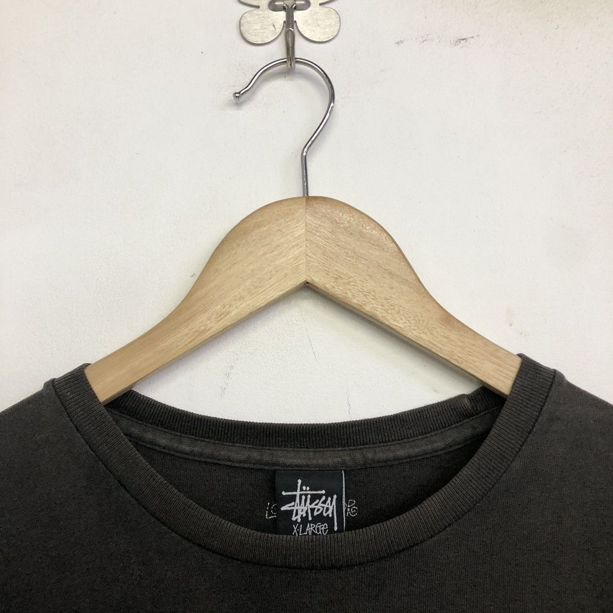 Stussy Disstress Stussy 80 Sunfaded Spellout Tshirt Size US XL / EU 56 / 4 - 3 Thumbnail